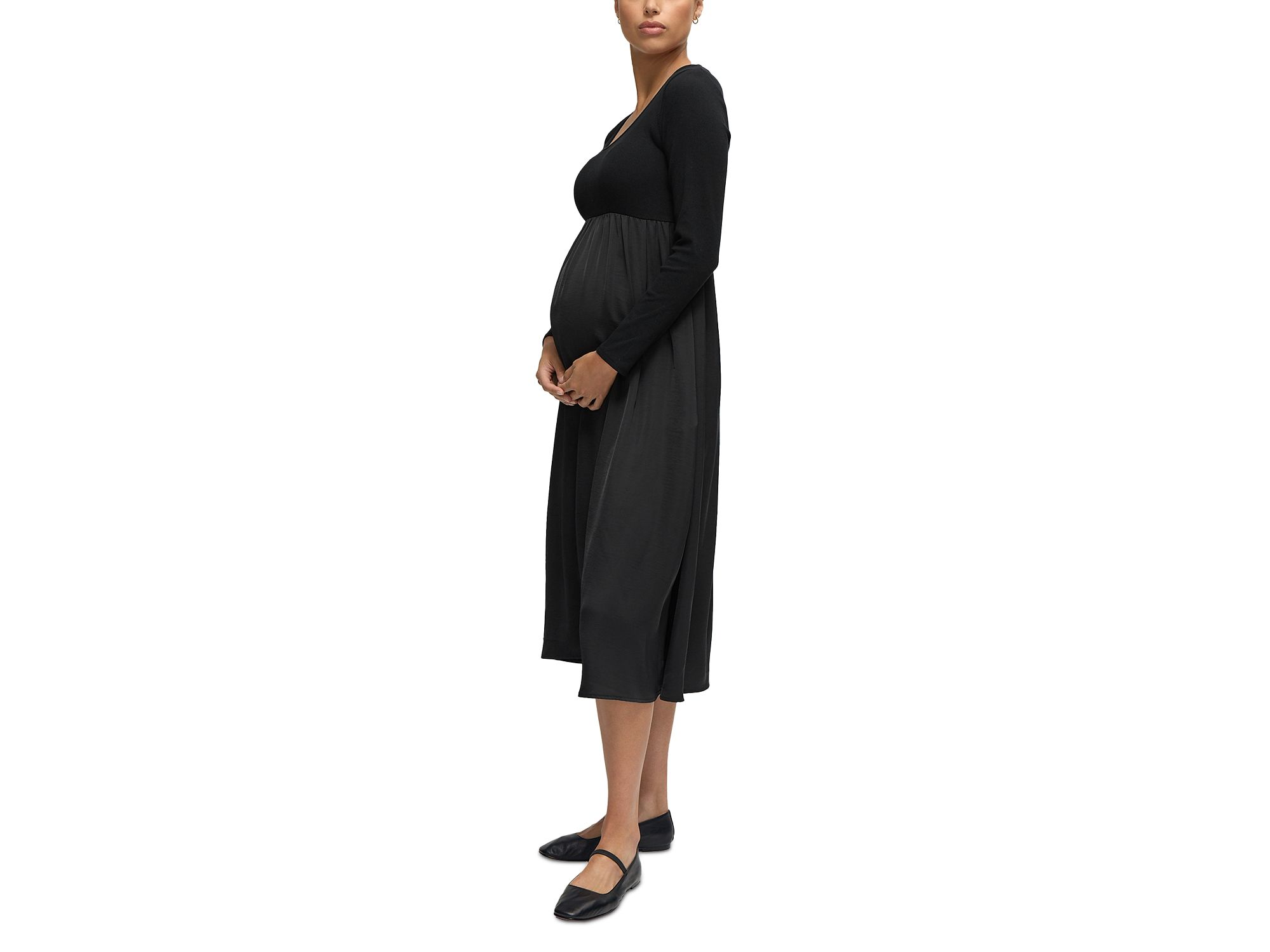 Mixed Media Maternity Dress — Image 5