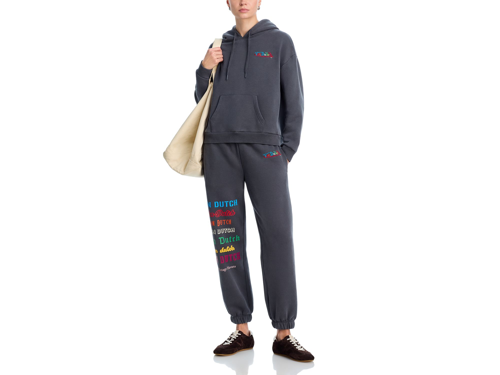 x Von Dutch Embroidered Fleece Joggers — Image 4