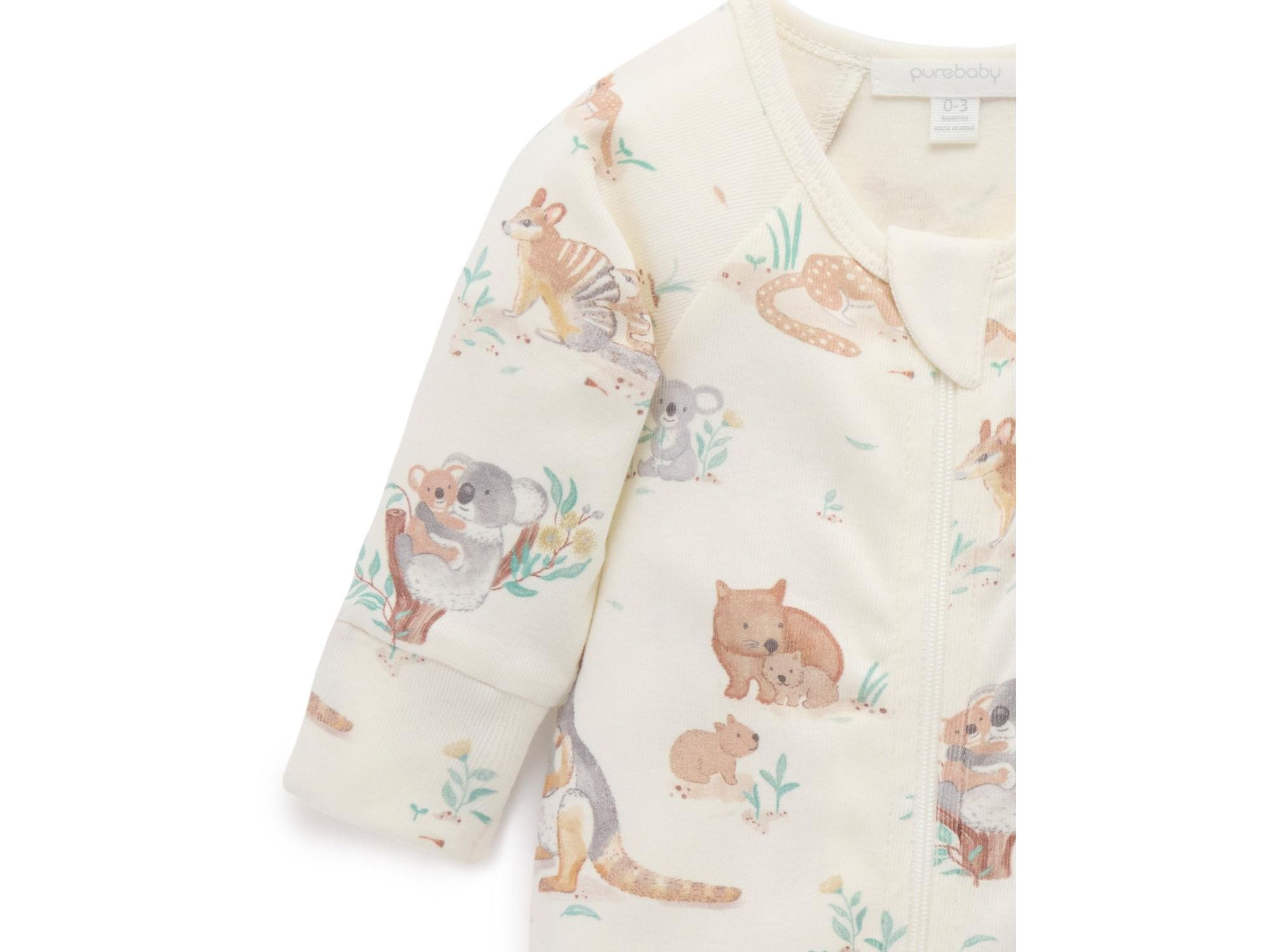 Boys' Australiana Animals Zip Romper & Bib Set - Baby — Image 4