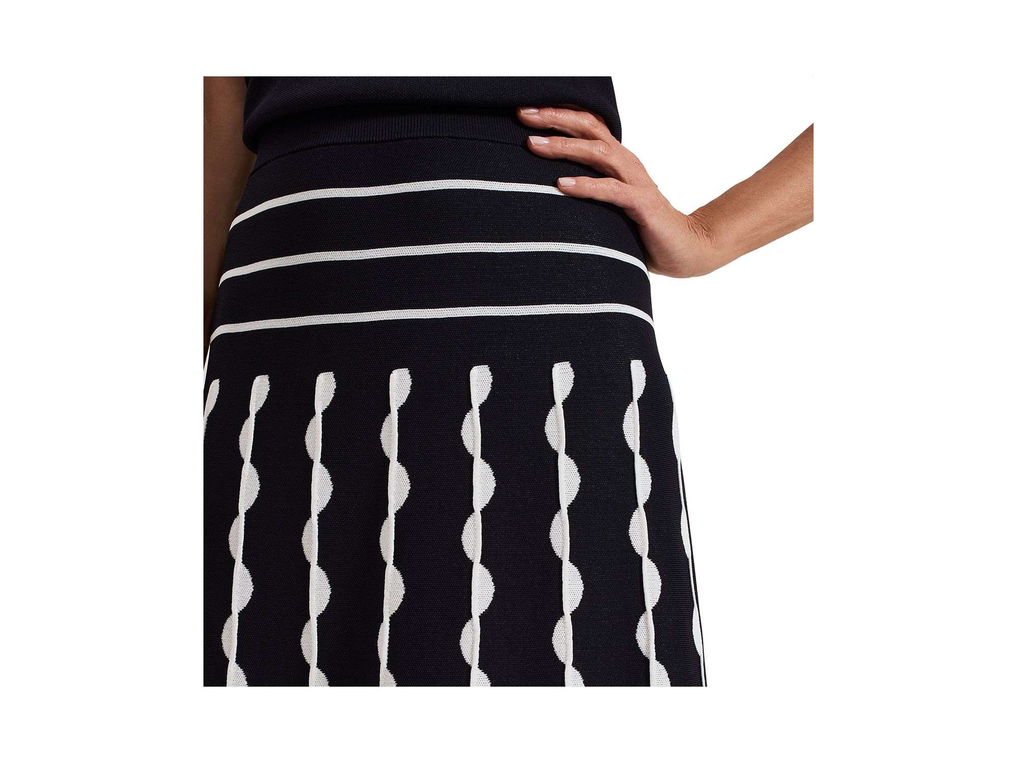 Liz Pleated Scalloped Skirt — Image 3