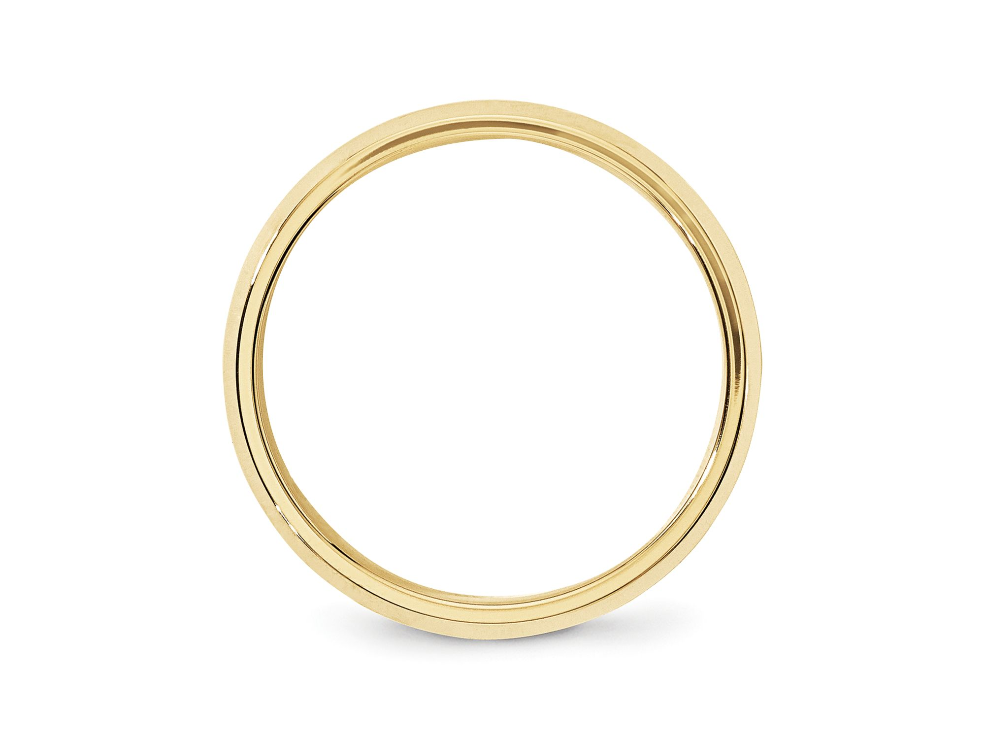 Men's 6mm Bevel Edge Comfort Fit Band 14K Yellow Gold — Image 3
