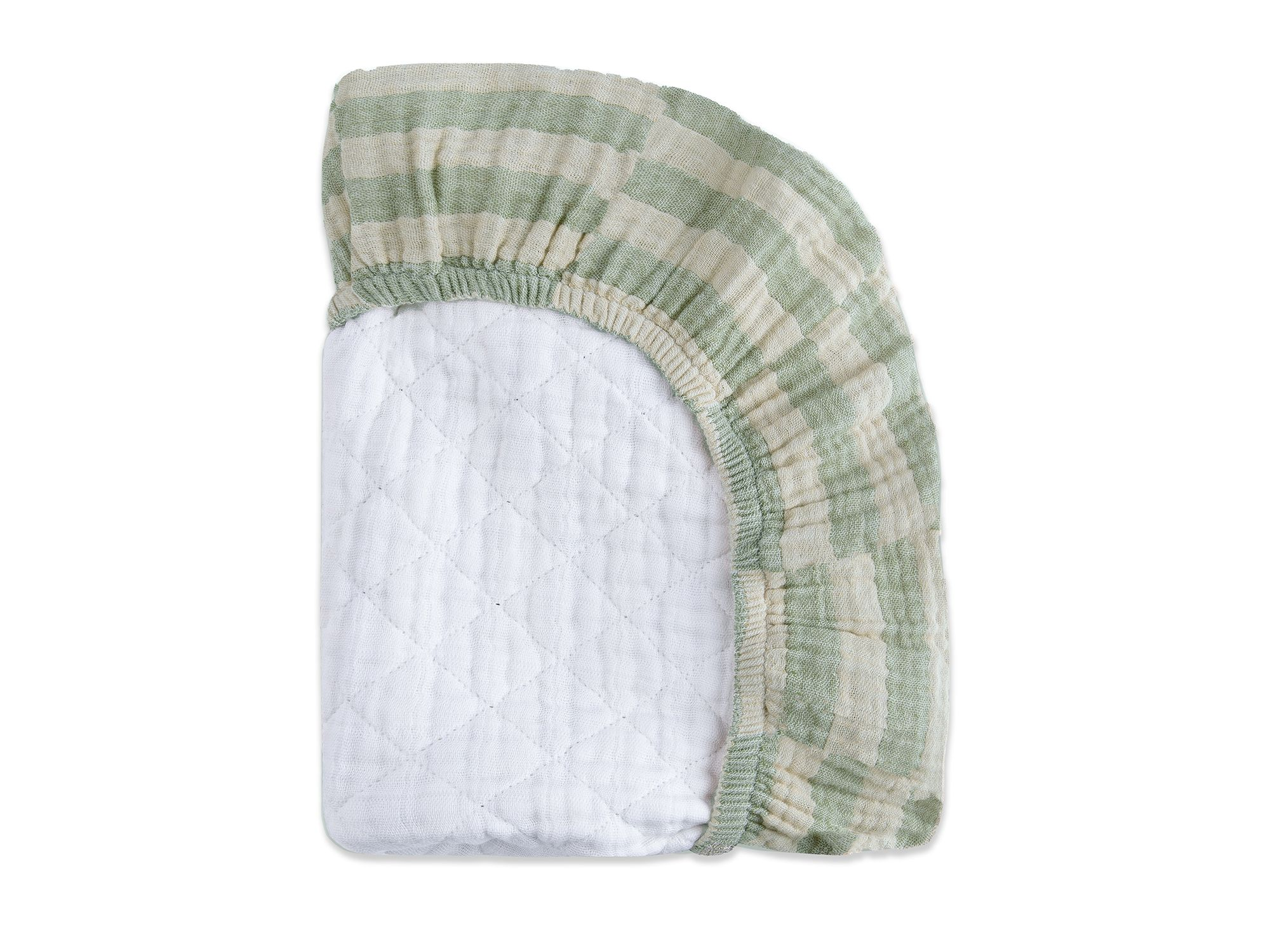 Quilted Changing Pad Cover in Muslin Cotton — Image 3