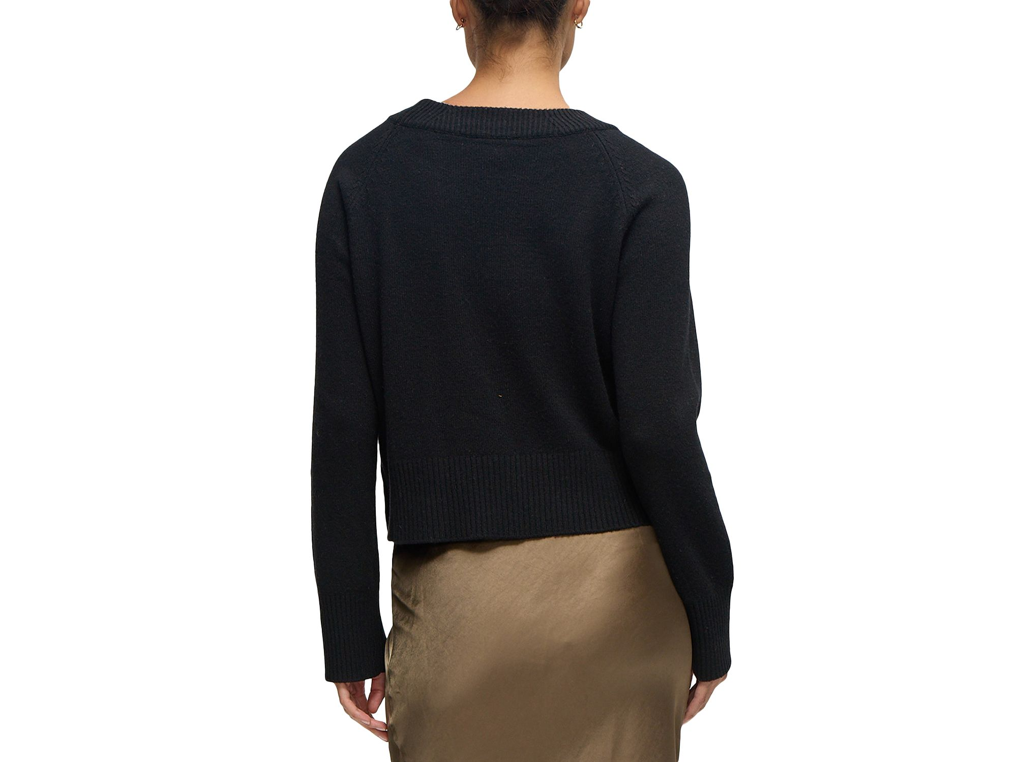 Crop Mock Neck Maternity Sweater — Image 3