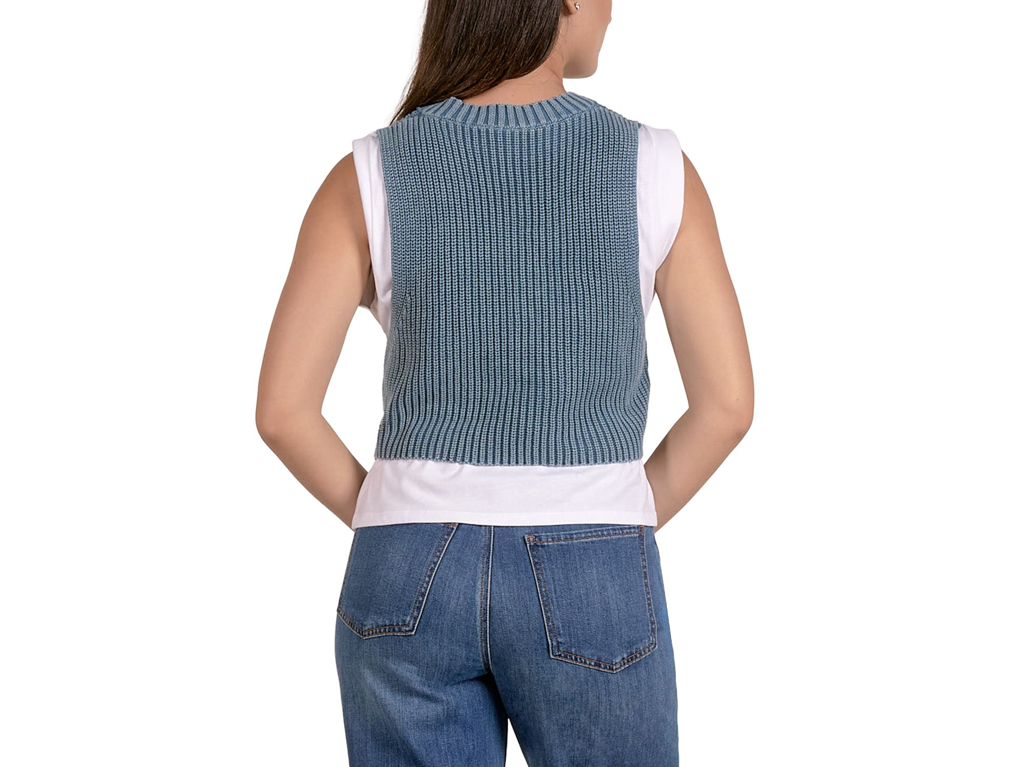 Layered Sleeveless Sweater — Image 3