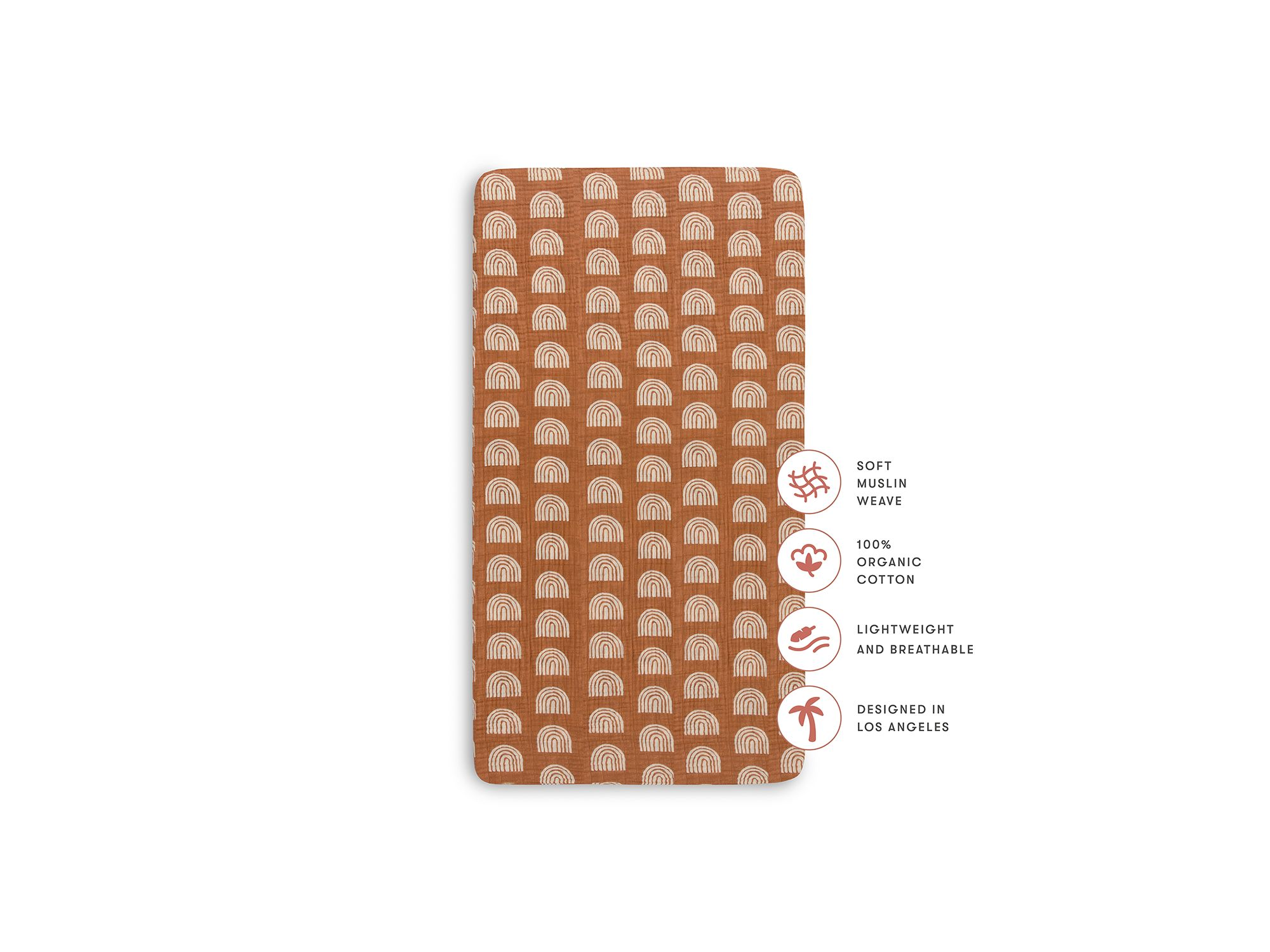 Crib Sheet in GOTS Certified Organic Muslin Cotton — Image 5