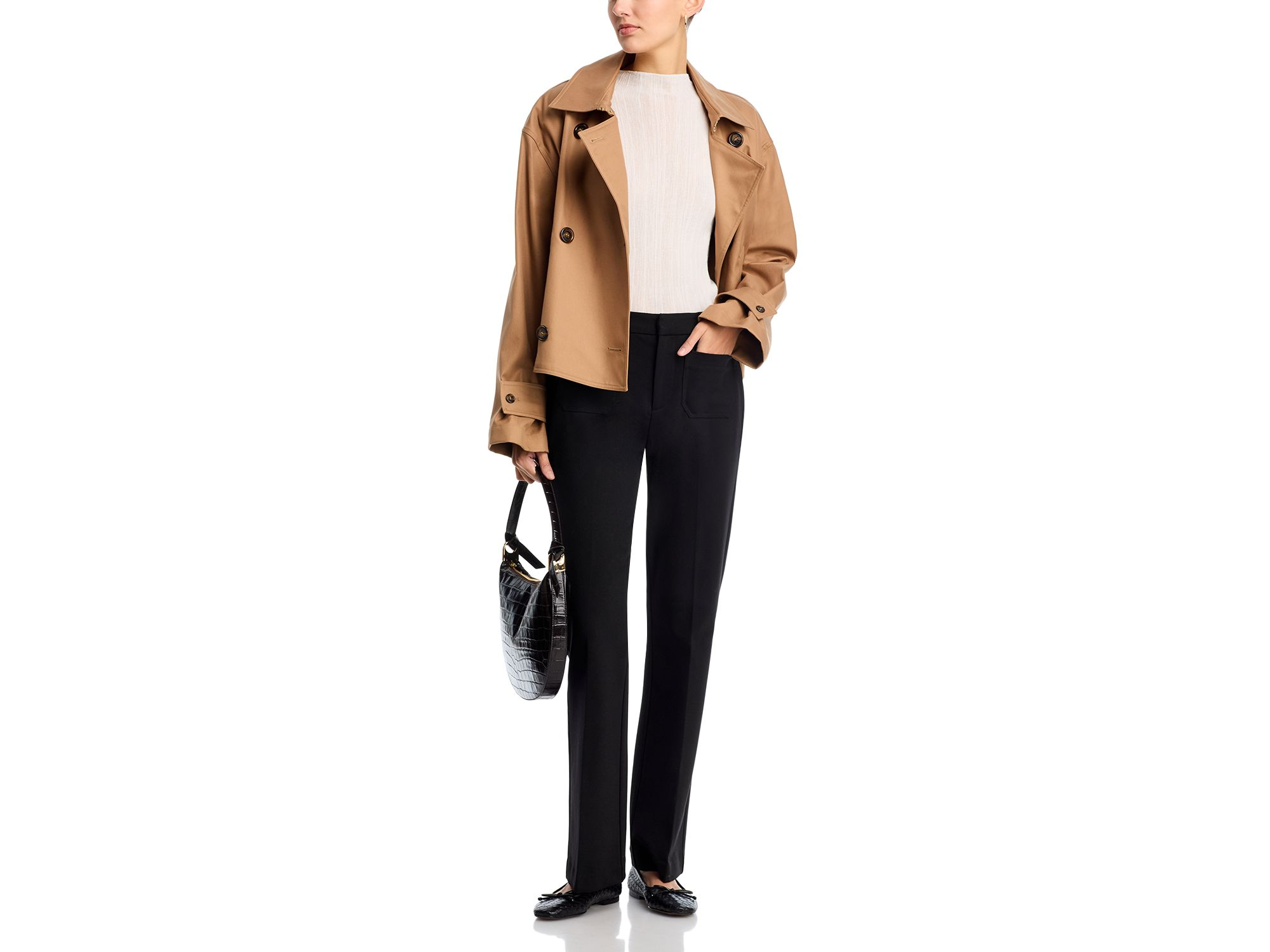 High Rise Crop Flare Pants — Image 3