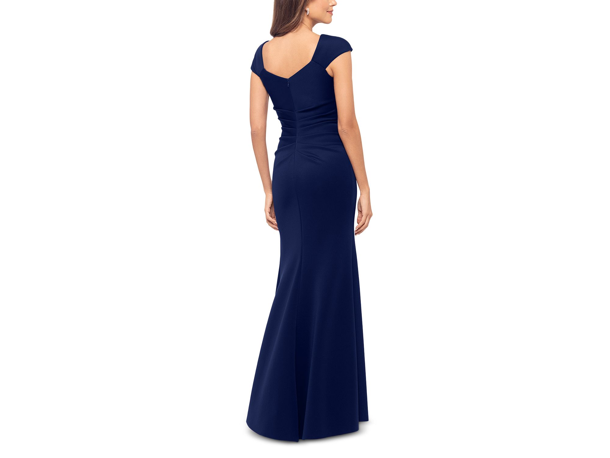 Asymmetric Neck Scuba Dress - Exclusive — Image 5