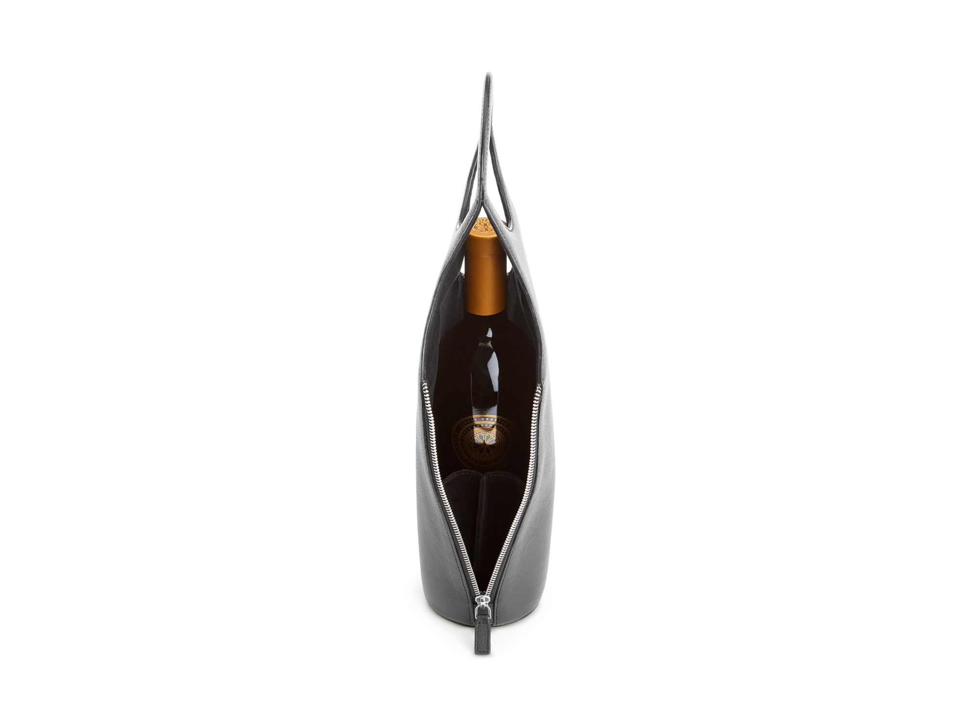 Wine Champagne Leather Travel Tote — Image 3