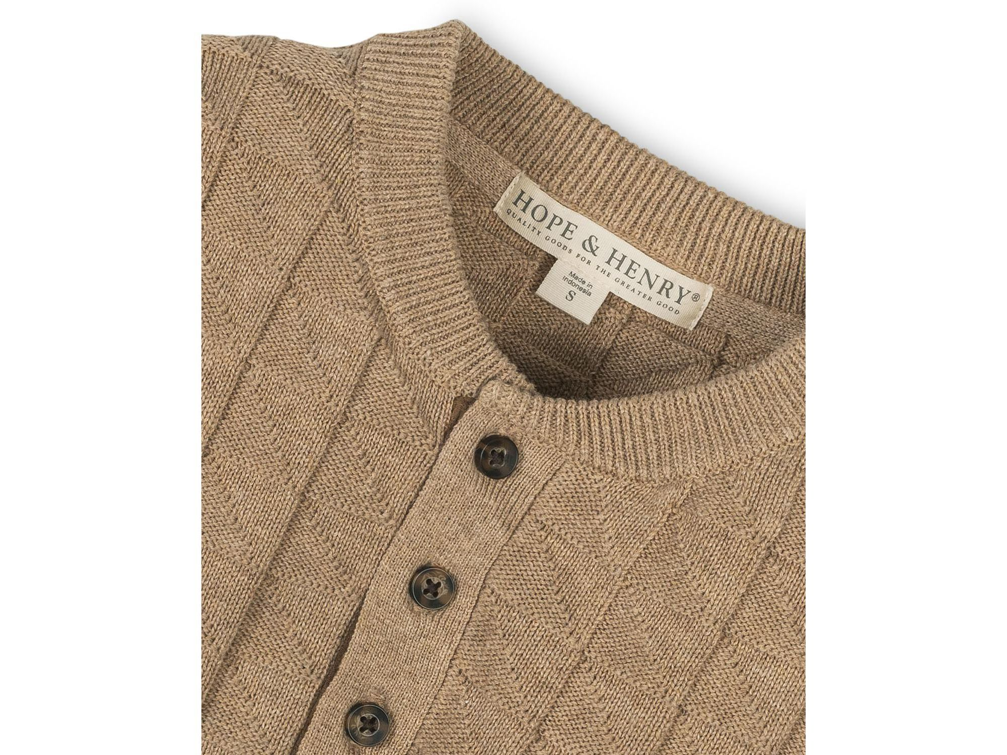 Boys' Organic Long Sleeve Henley Pullover Sweater with Elbow Patches - Little Kid, Big Kid — Image 3