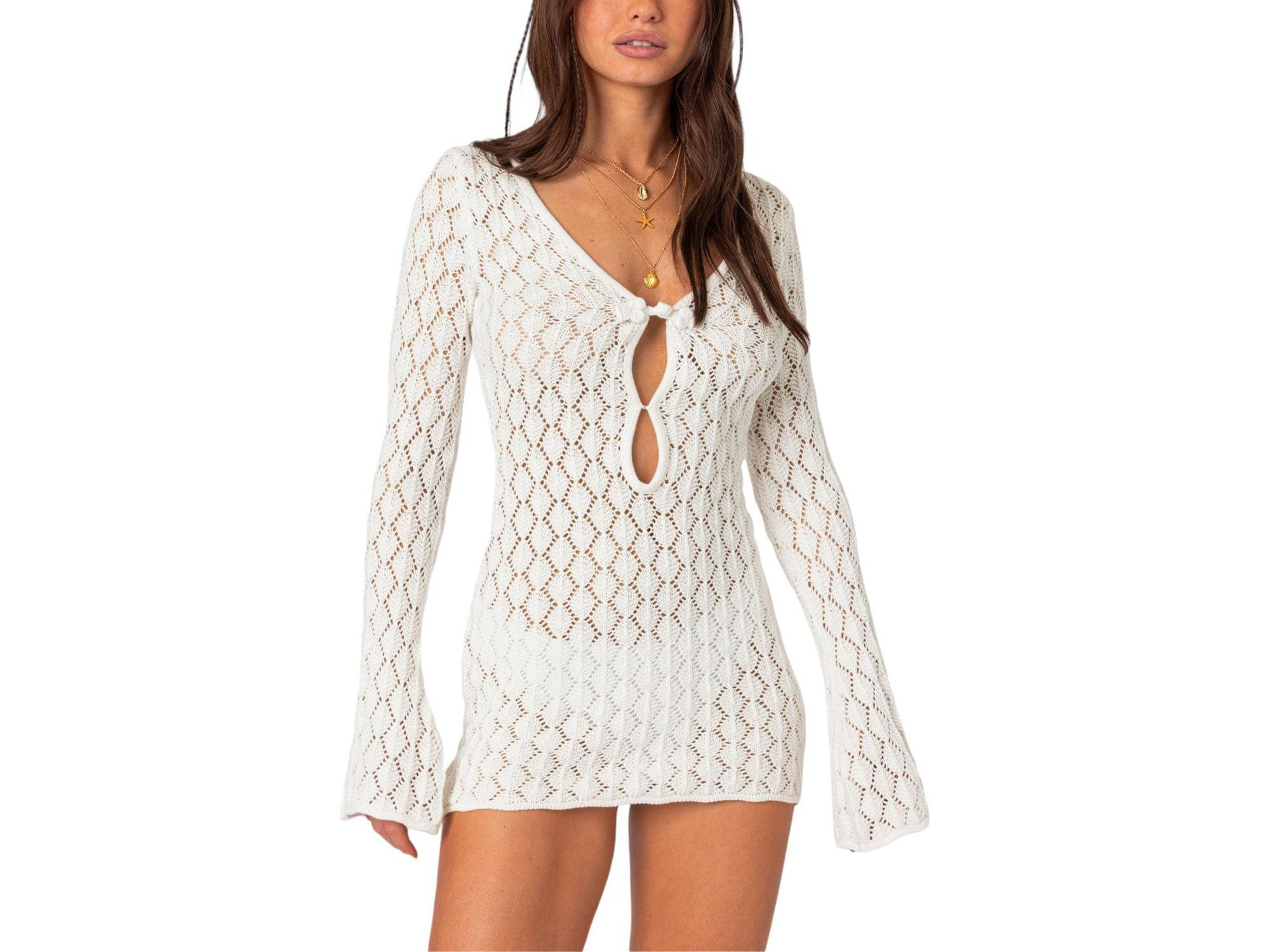 Brie Cut Out Crochet Mini Dress — Image 3