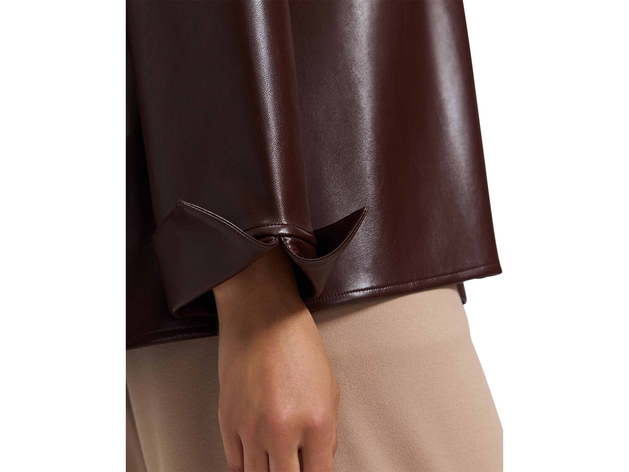 Agnes Faux Leather Shirt — Image 3