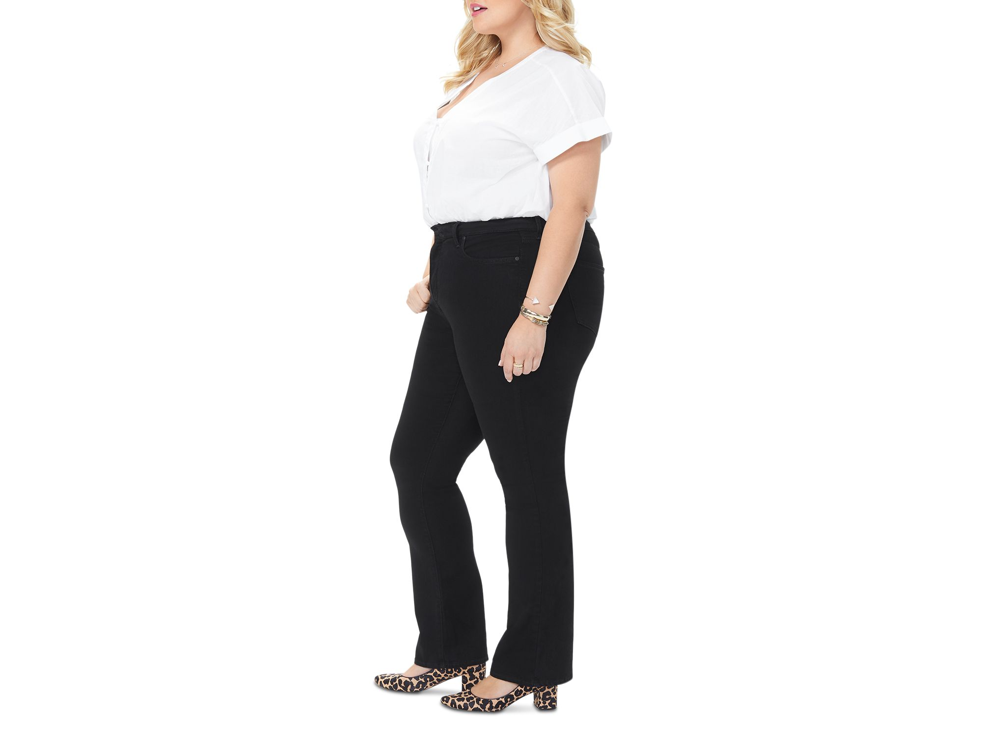Barbara High Rise Bootcut Jeans in Black — Image 4