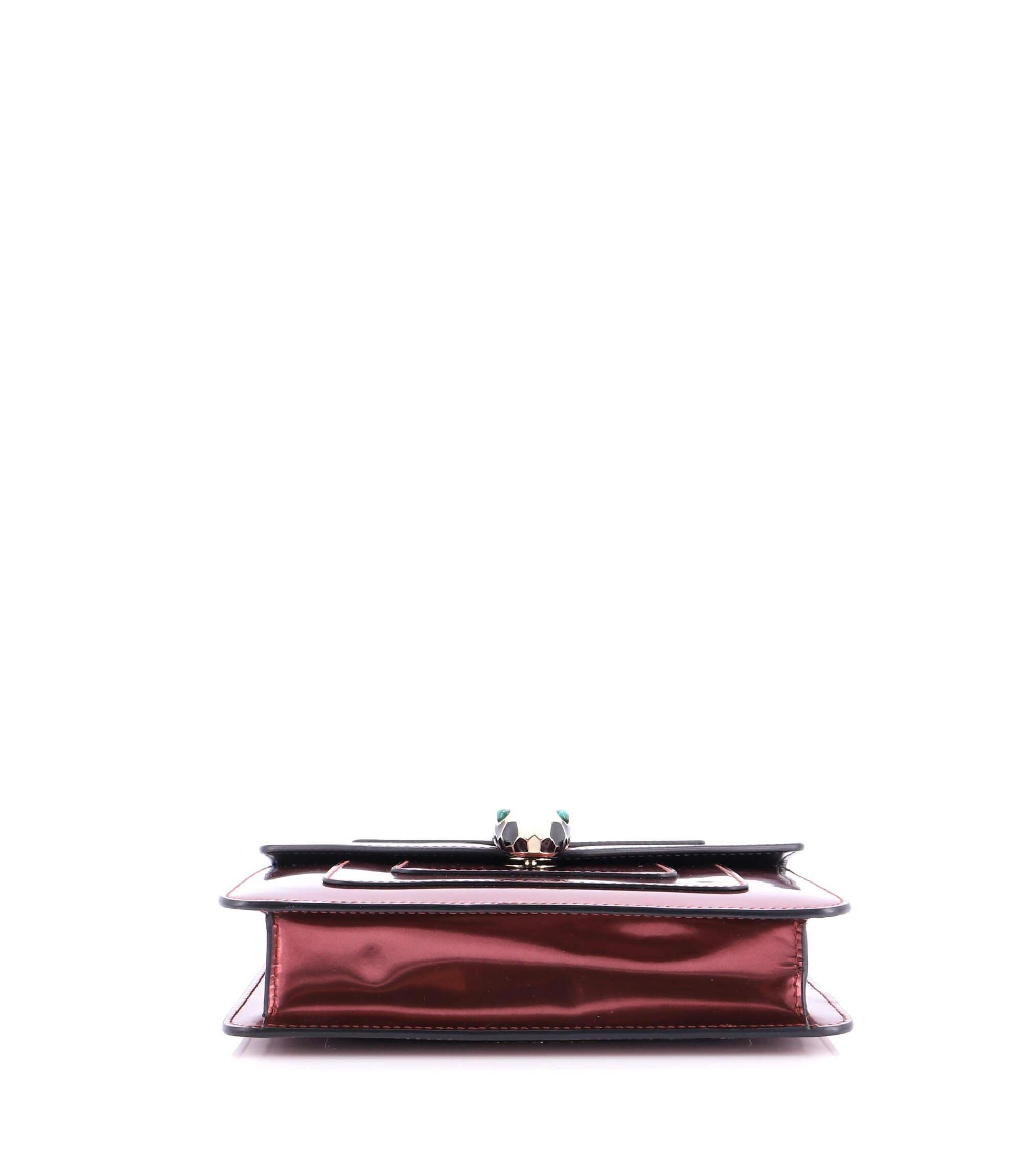 Small Serpenti Forever Square Shoulder Bag Metallic Leather — Image 6