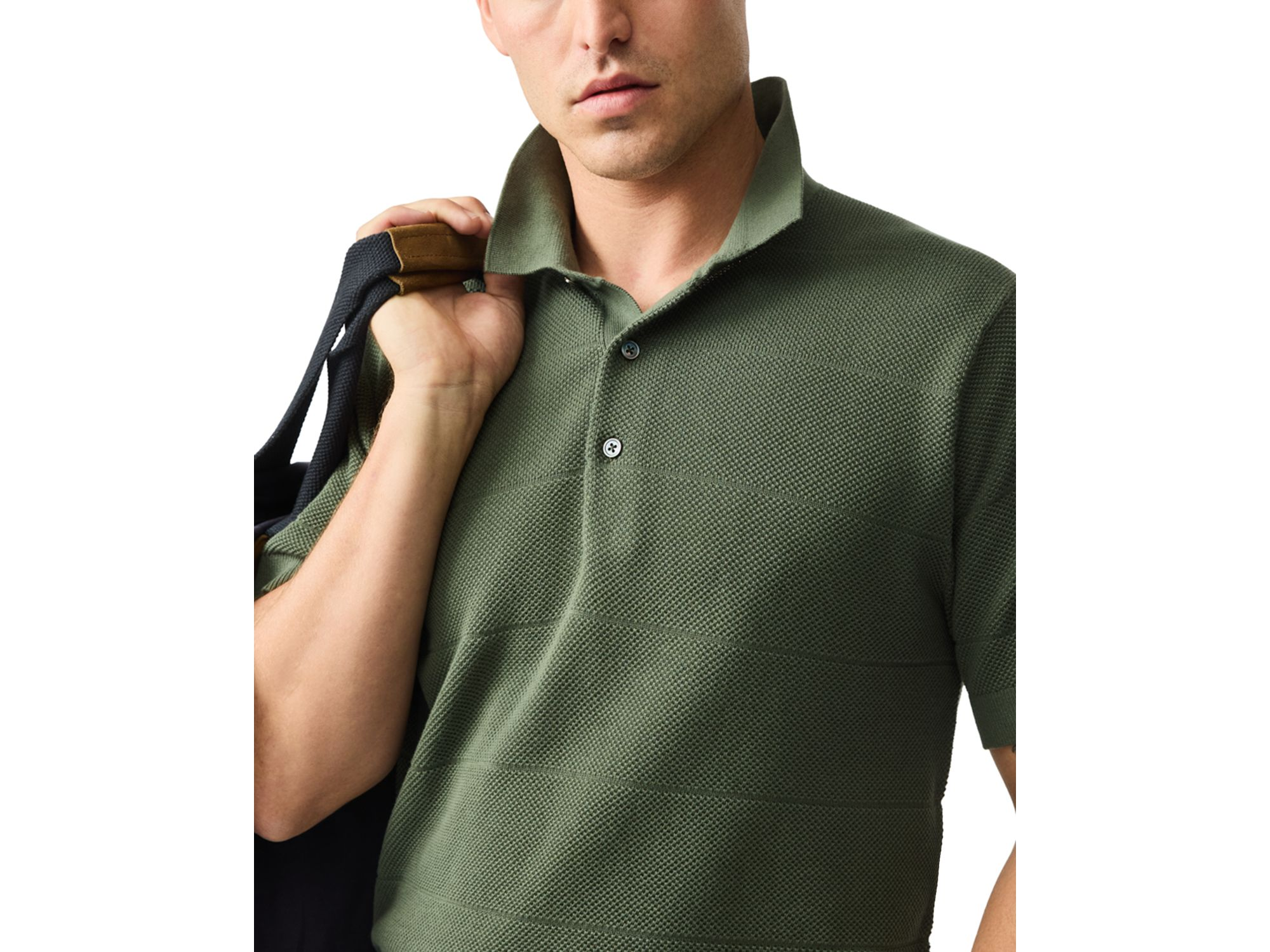 Masons Regular Fit Flat Knit Polo Shirt — Image 3