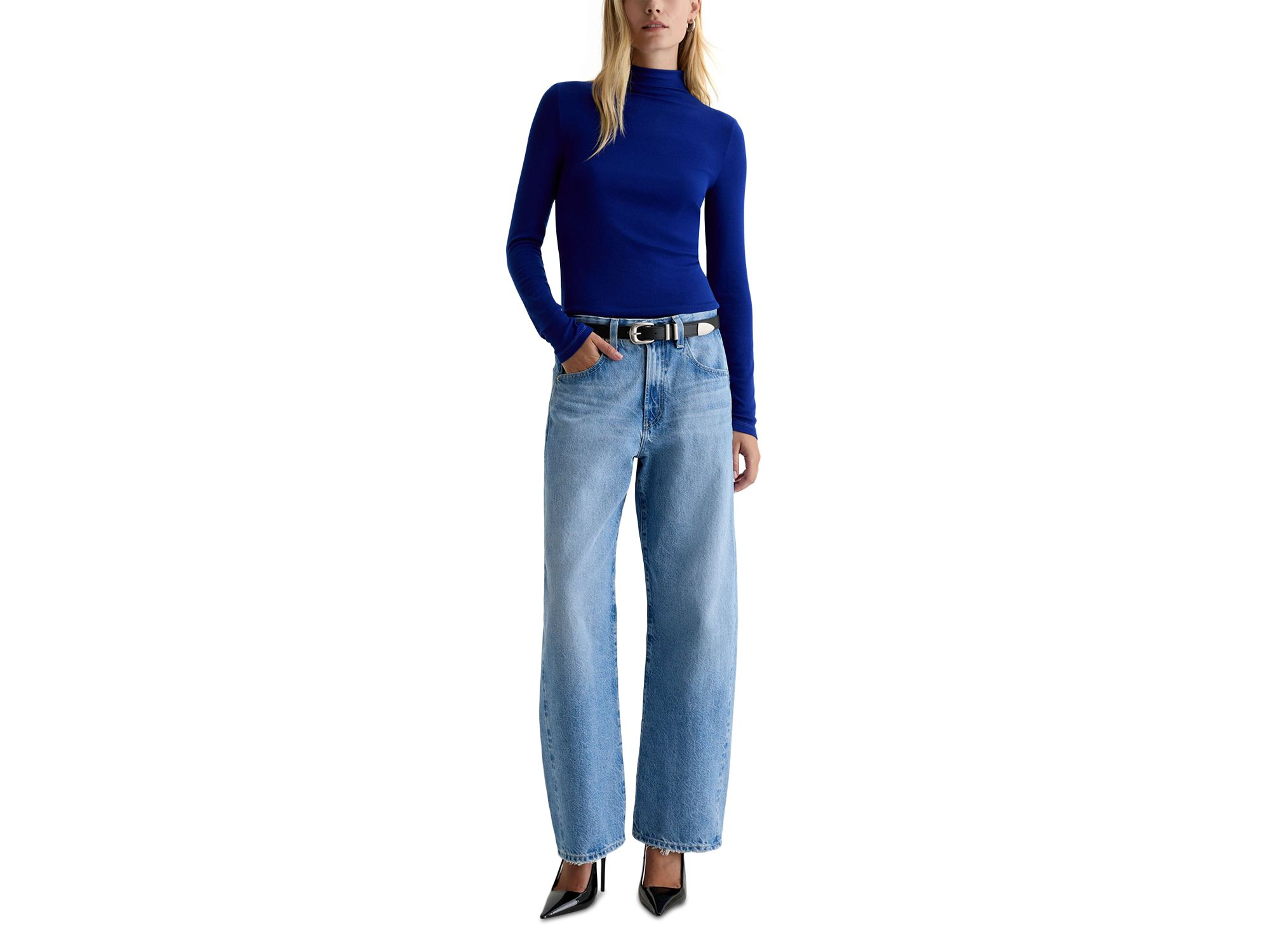 Hattie High Rise Barrel Jeans in Blueprint — Image 7