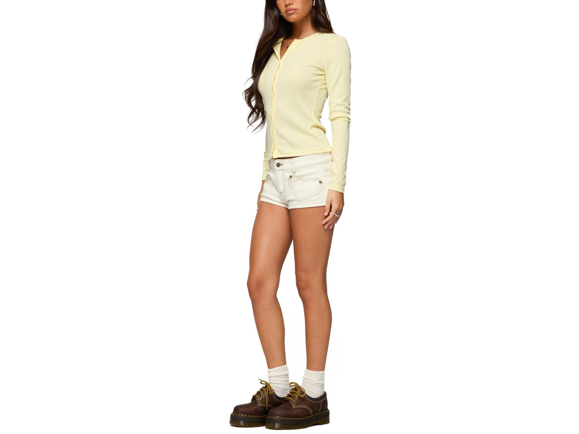 Maeva Button Up Pointelle Top — Image 3