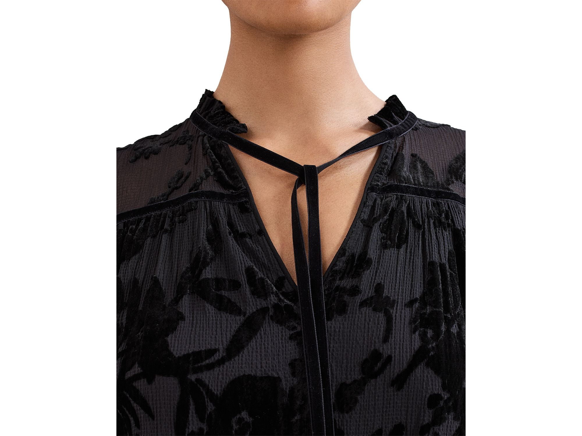 Mila Velvet Burnout Dress — Image 3