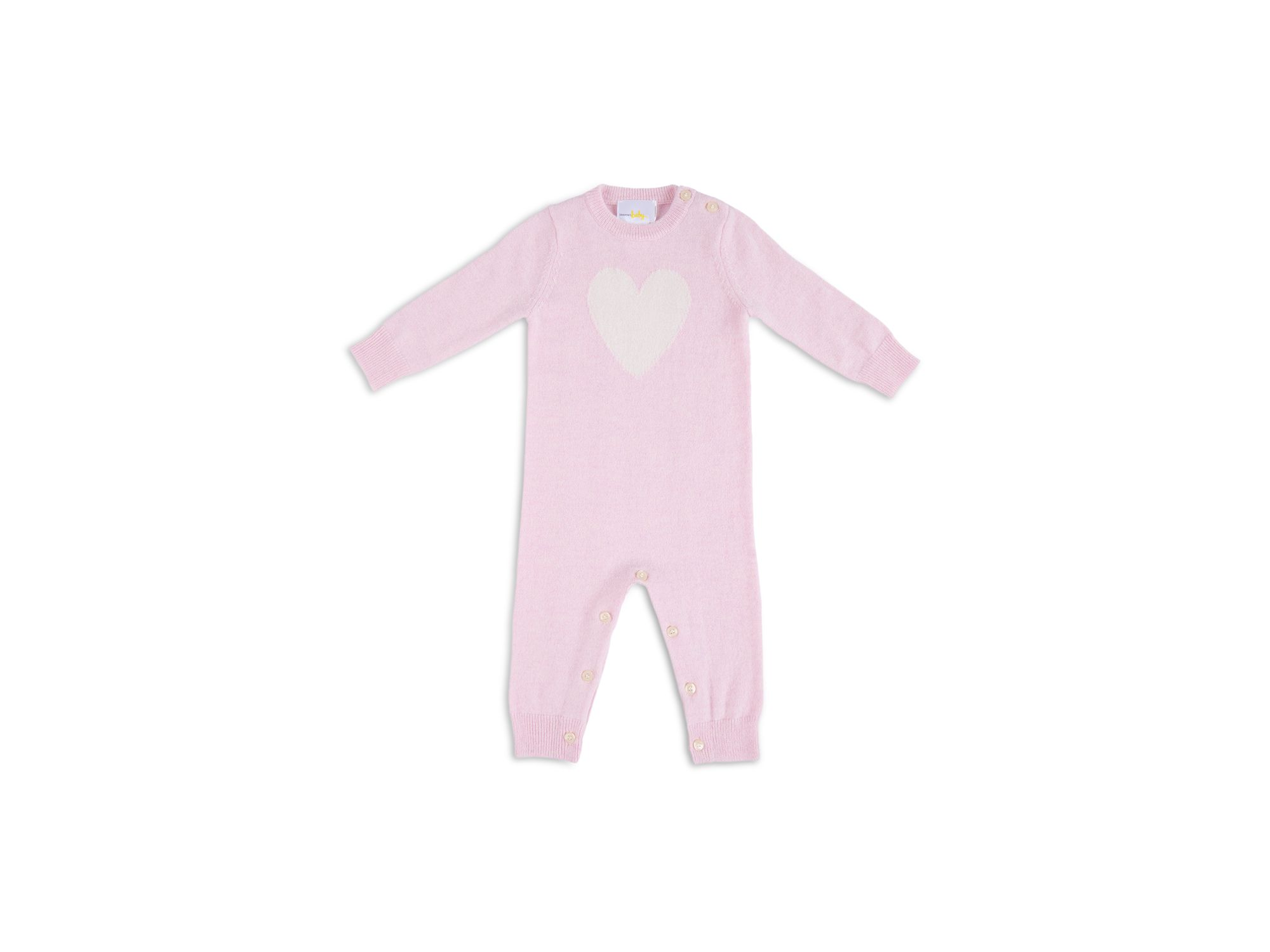 Girls' Heart Graphic Cashmere Coverall - Baby — Image 3