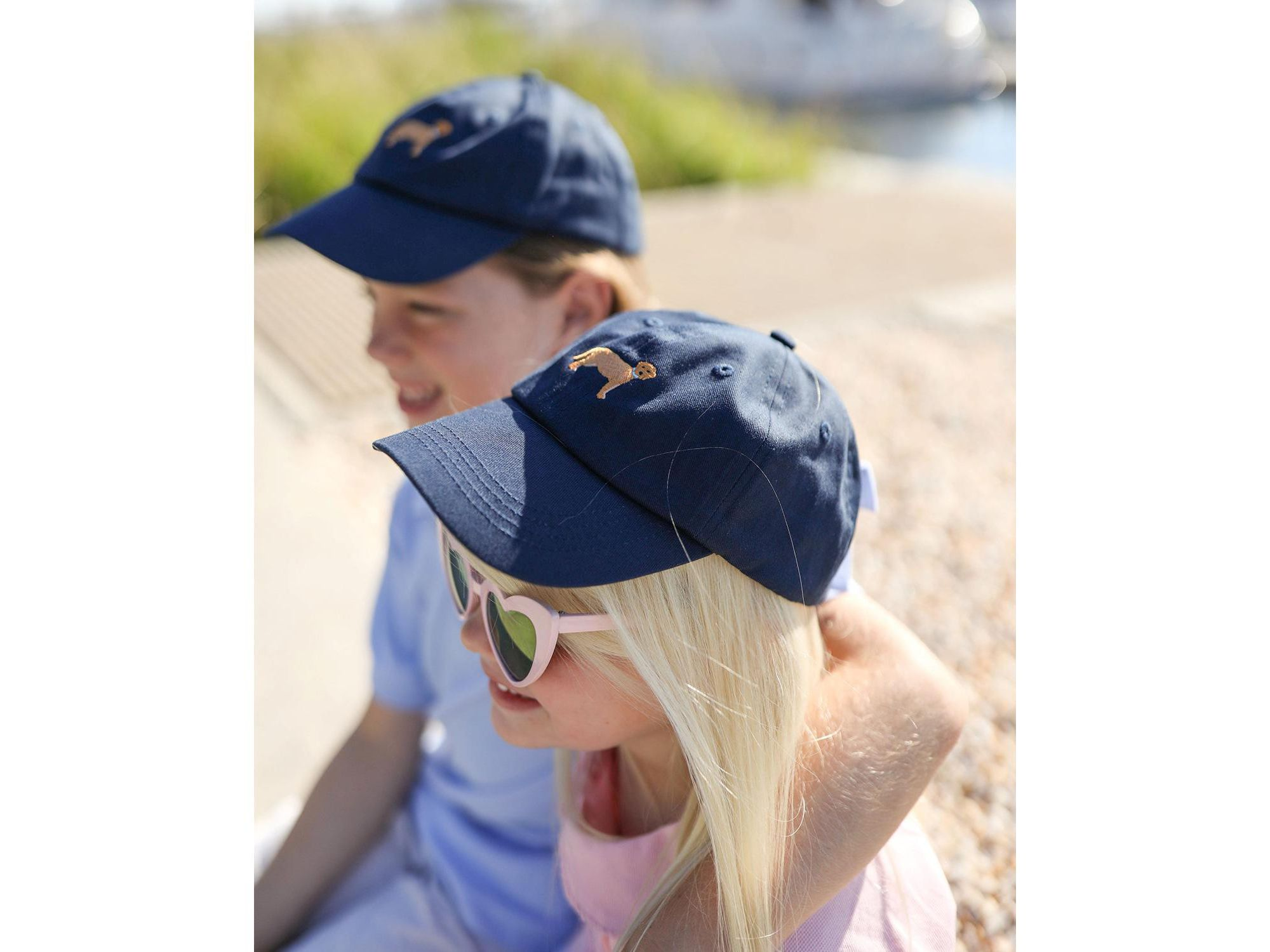 Girls' Dog Bow Baseball Hat in Navy - Little Kid — Image 3