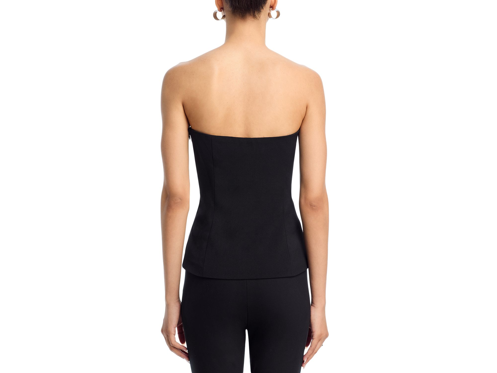 Strapless Sculptural Button Top - Exclusive — Image 3
