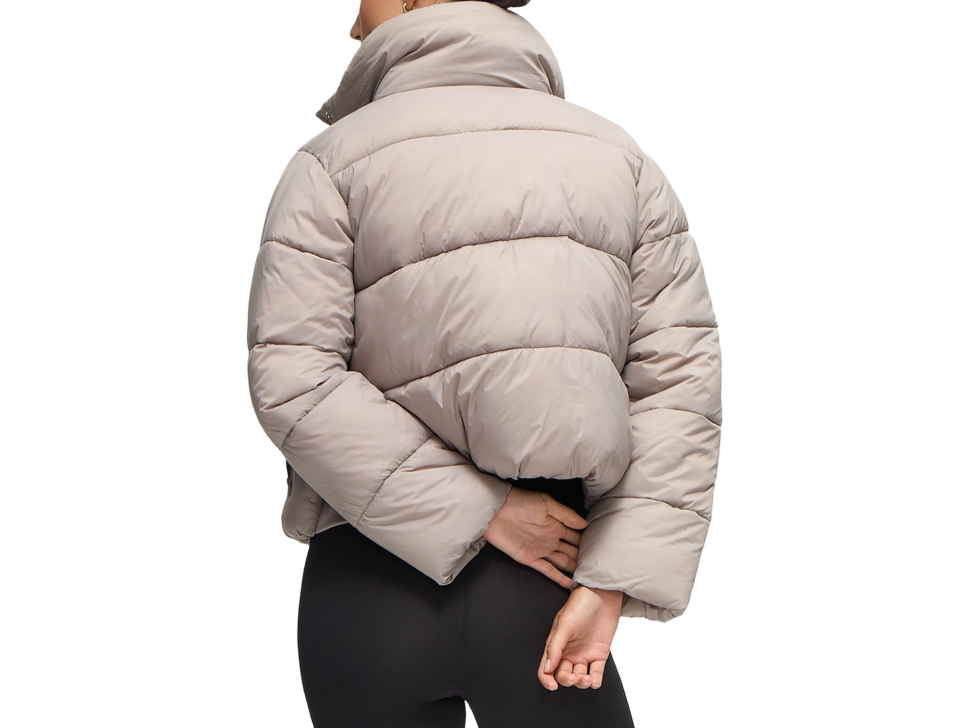 Short Puffer Maternity Coat — Image 3