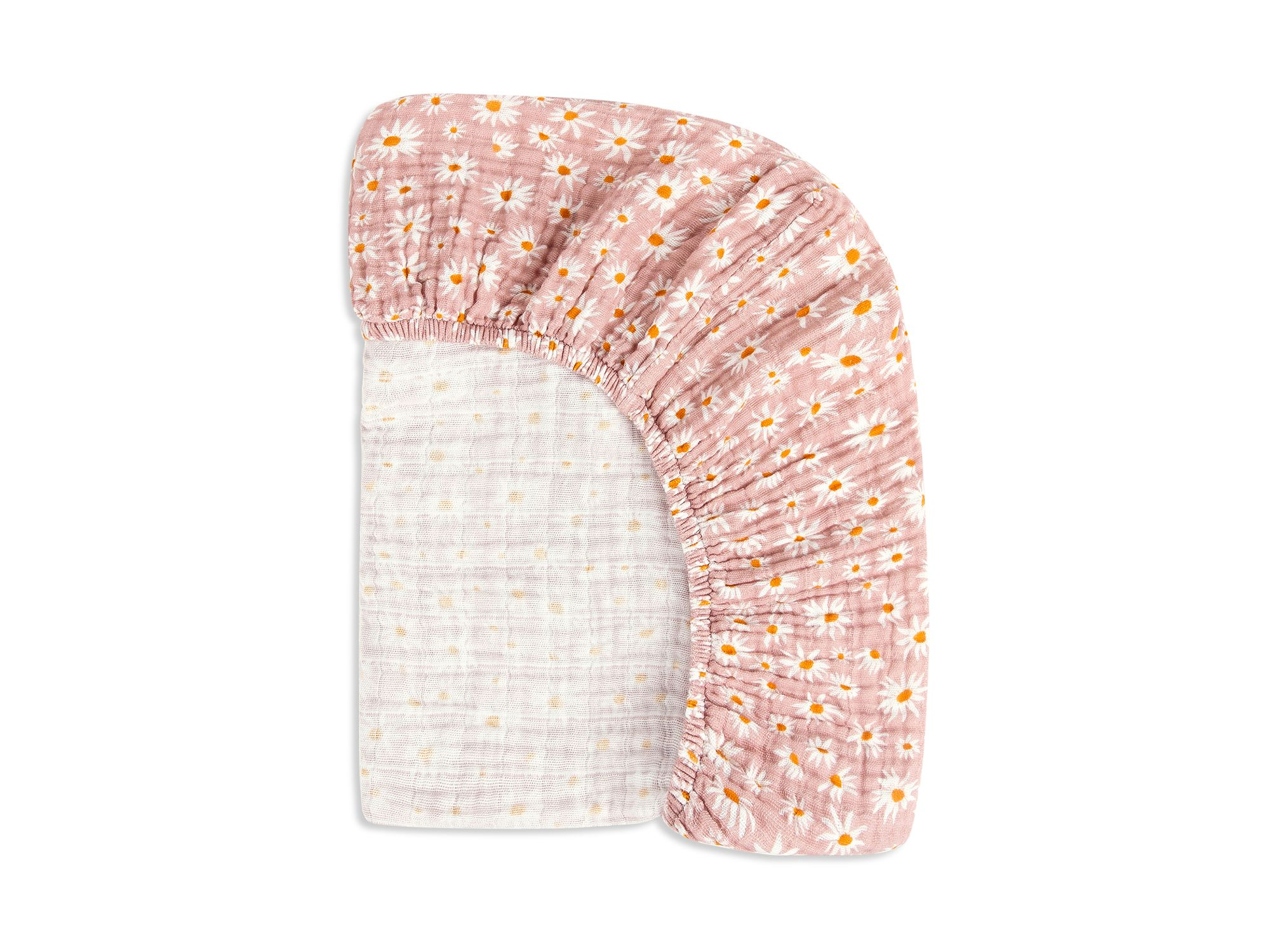 Mini Crib Sheet in GOTS Certified Organic Muslin Cotton — Image 3