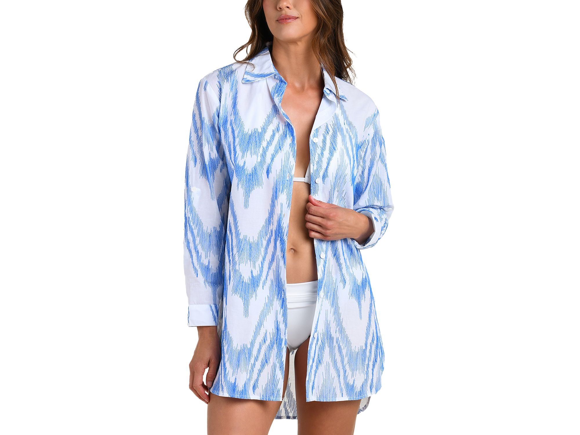 Tidal Wave Camp Shirt Swim Cover-Up — Image 5