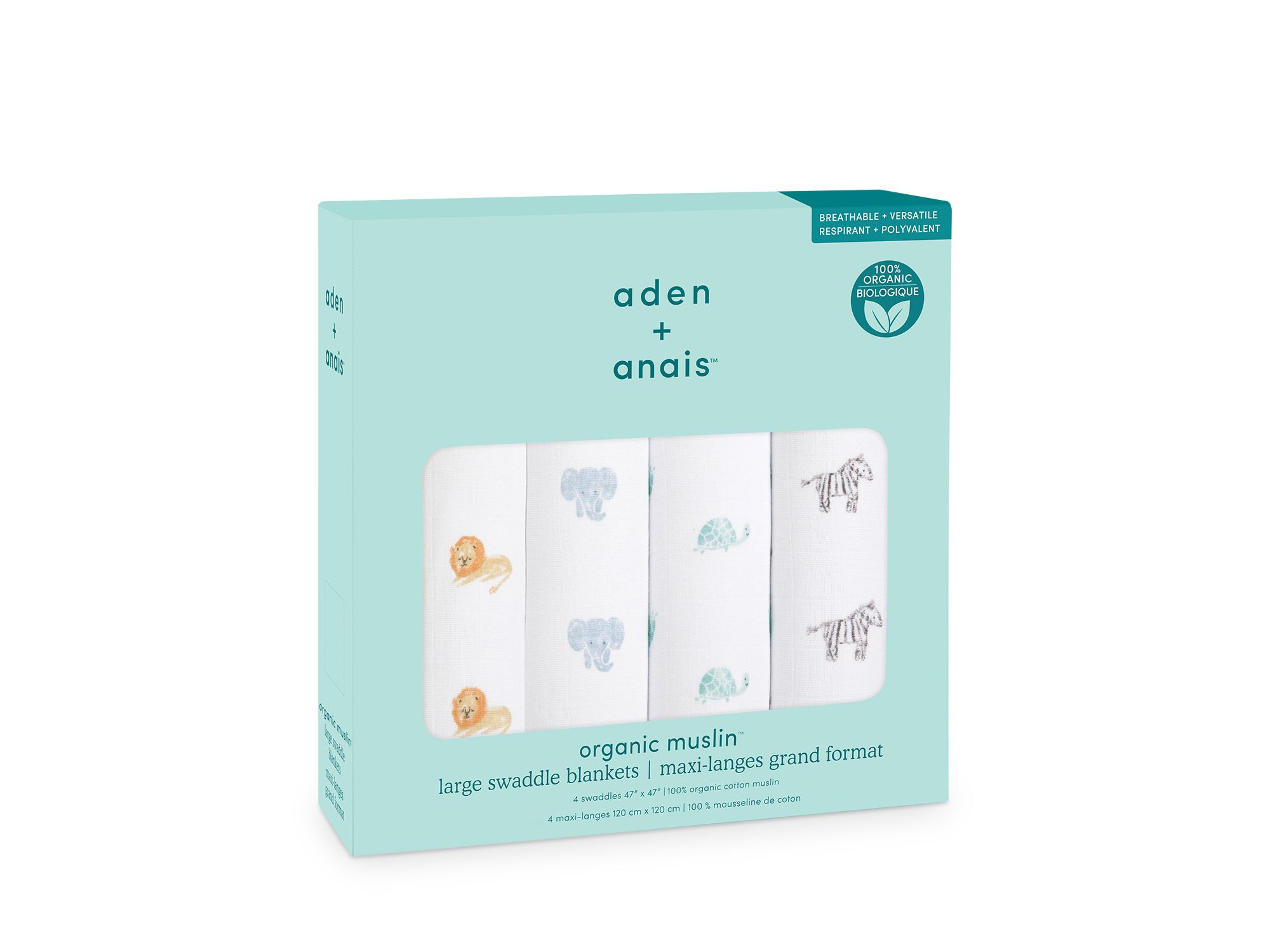 4 Pk. Printed Classic Swaddles — Image 7