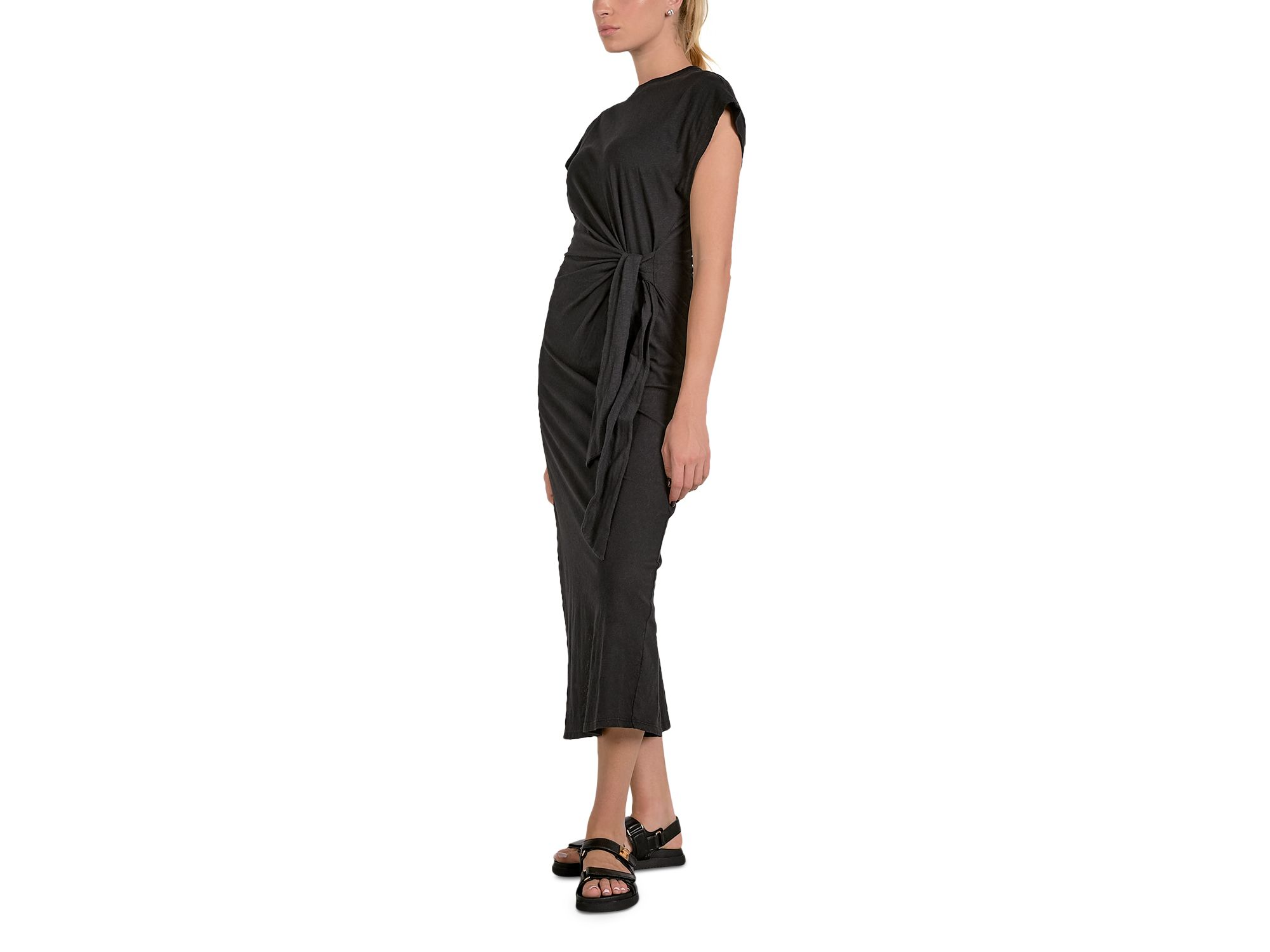 Cap Sleeve Side Tie Midi Dress — Image 4