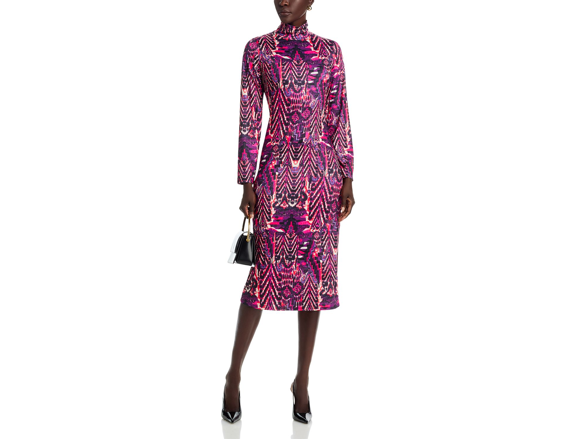 Mock Neck Midi Dress — Image 3