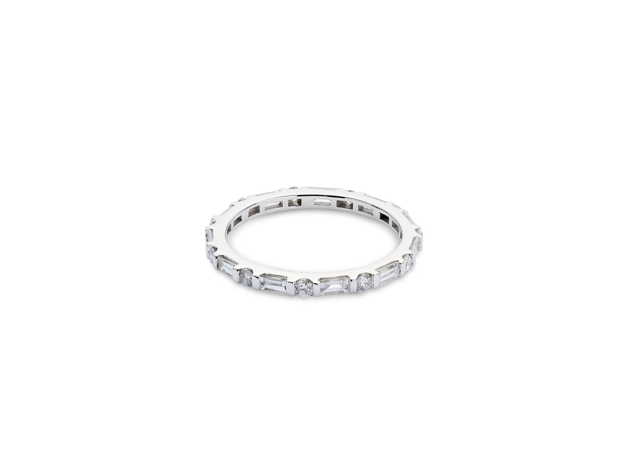 Diamond Eternity Band in 14K White Gold, 0.75 tcw — Image 4