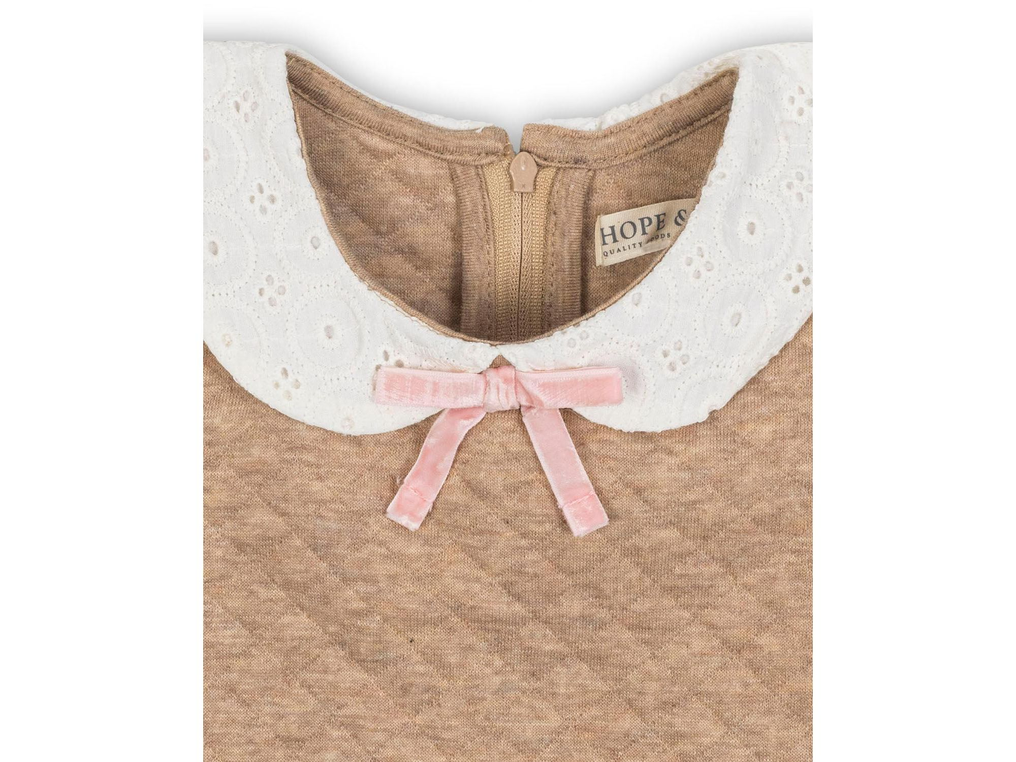 Girls' Short Sleeve Quilted Dress with Eyelet Collar - Little Kid, Big Kid — Image 3