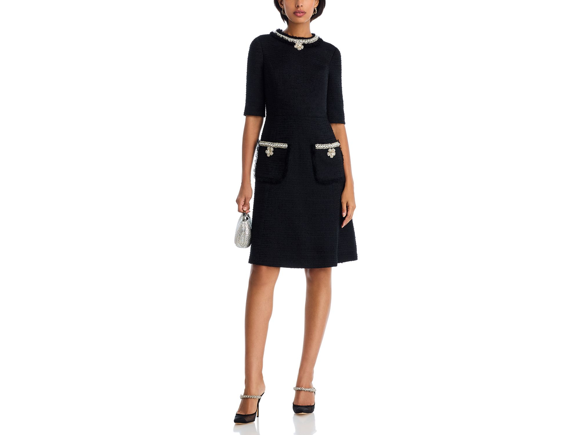 Embellished Tweed Dress — Image 3