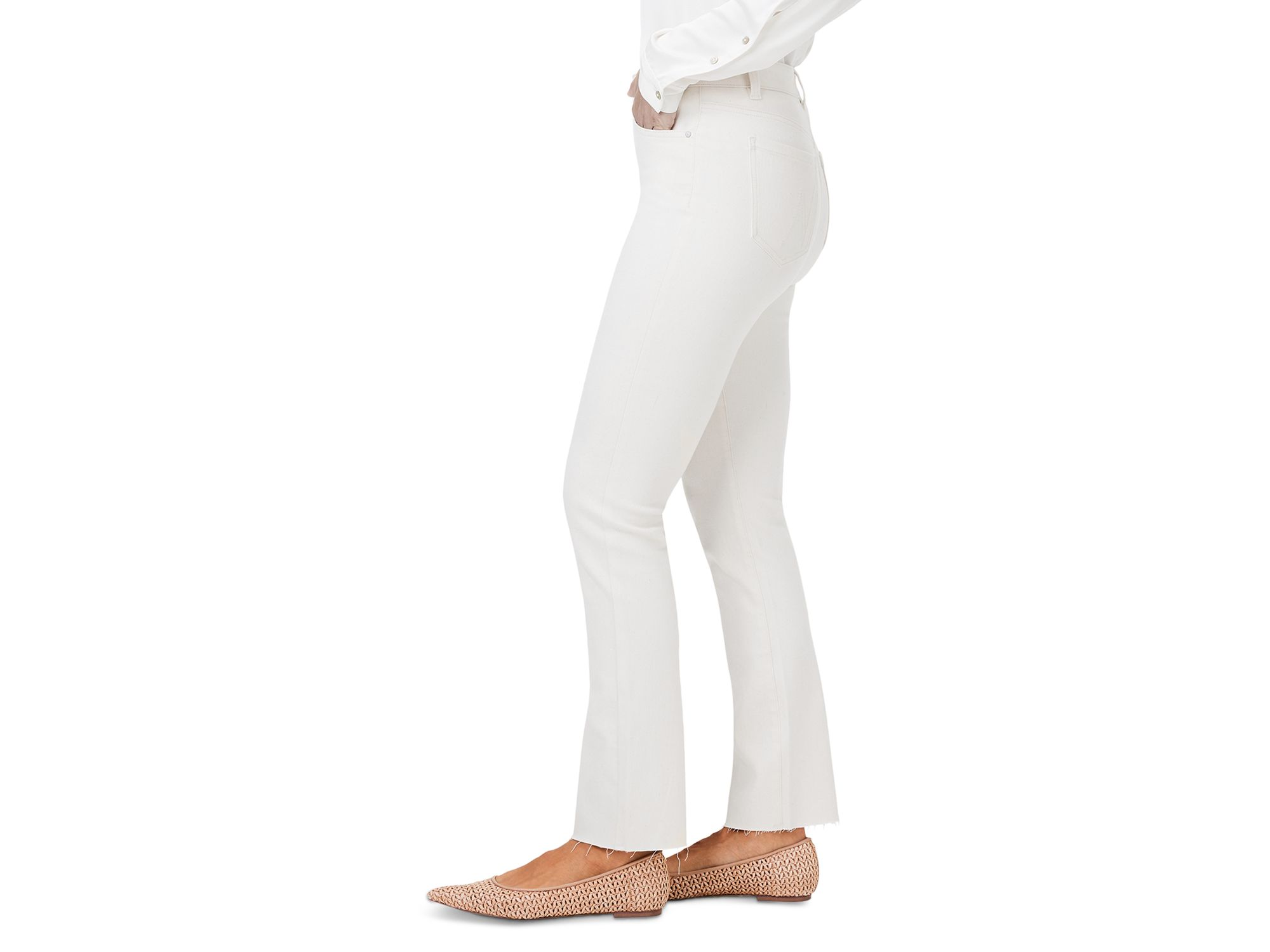 High Rise Straight Ankle Jeans in Canvas — Image 4