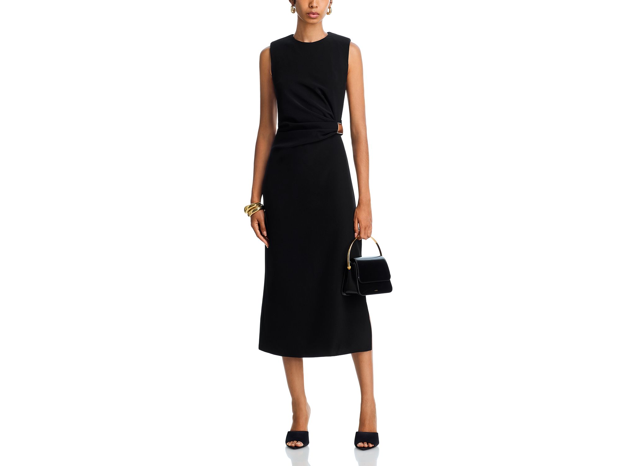 Jersey Hardware Sleeveless Midi Dress - Exclusive — Image 3