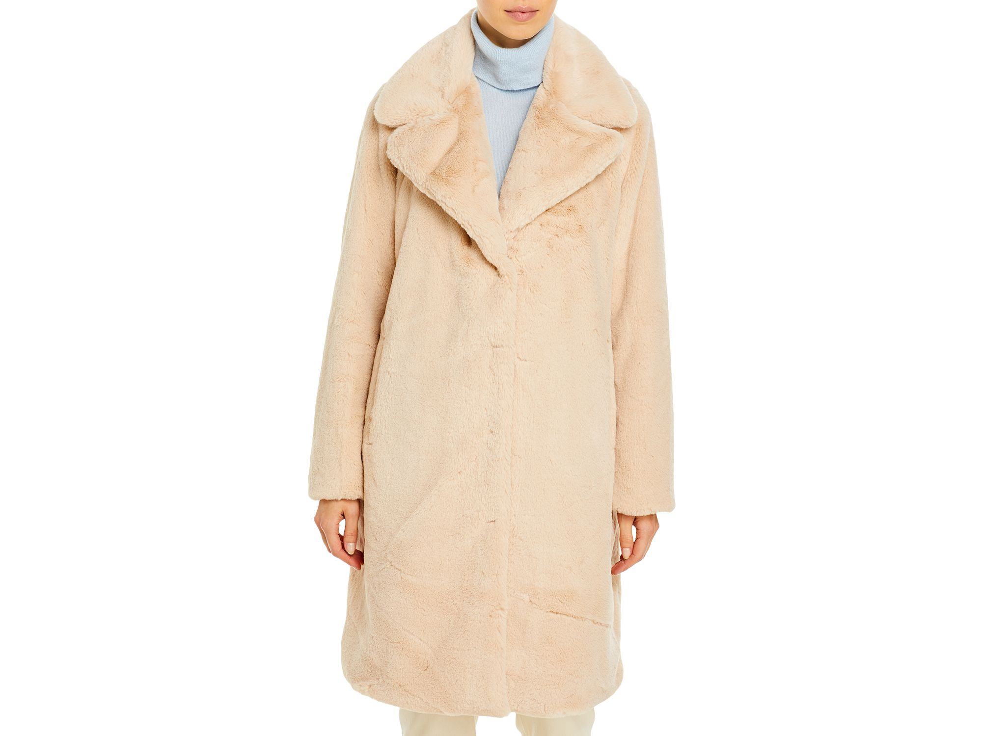 Faux-Fur Coat with Wide Lapels - Exclusive — Image 5