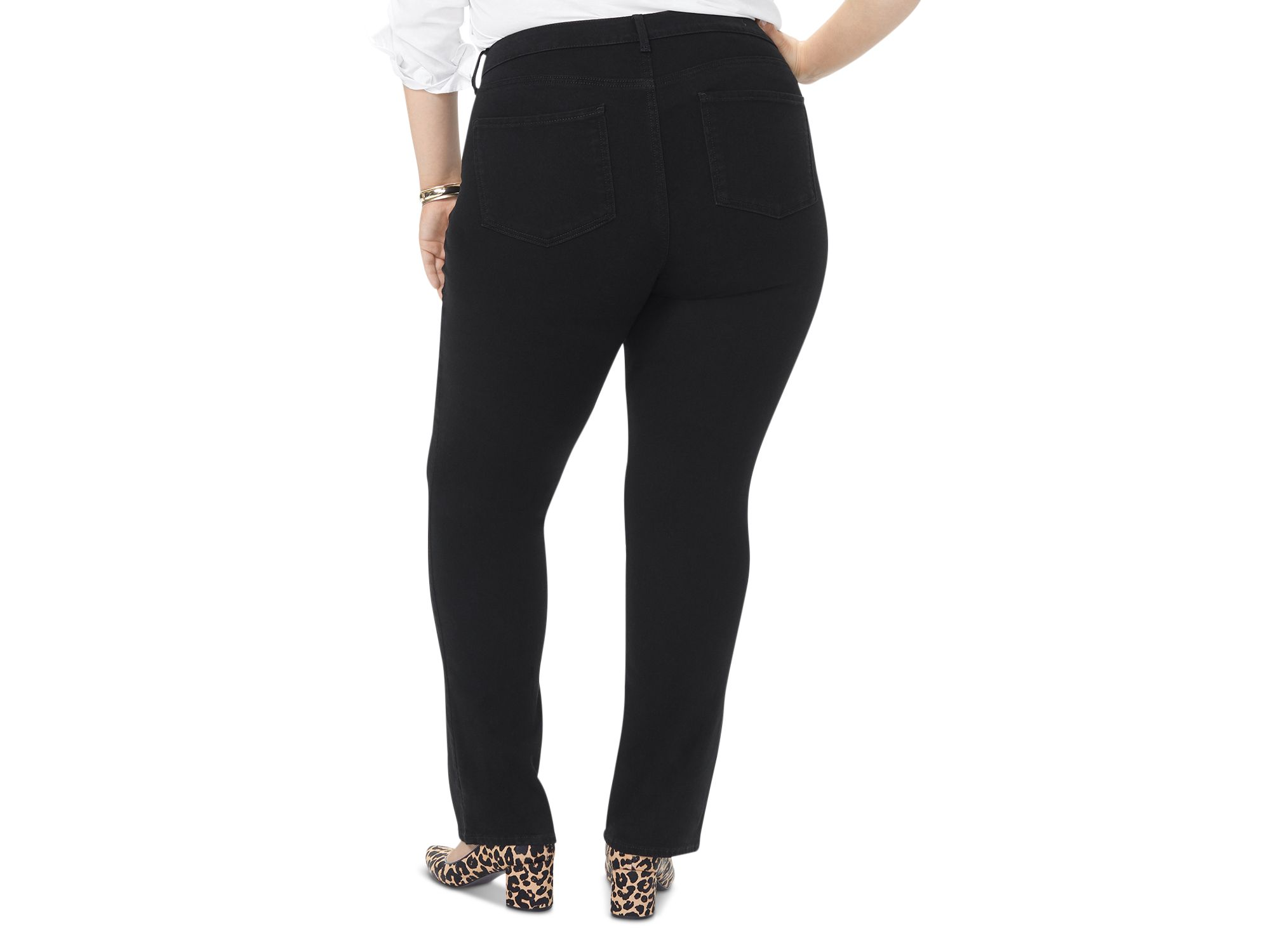 Marilyn High Rise Straight Jeans in Black — Image 3