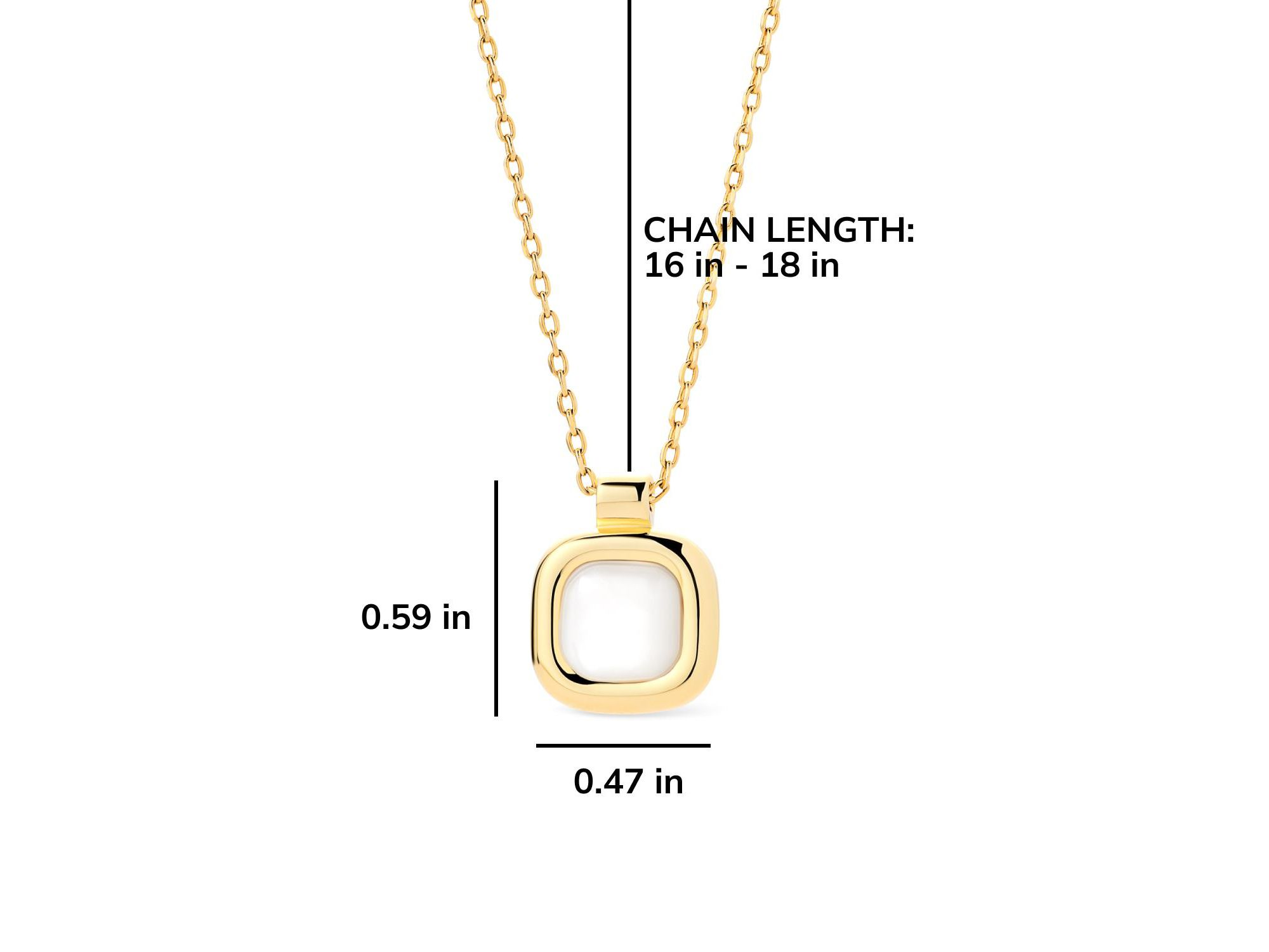 Clara Mother of Pearl Gold Pendant — Image 5