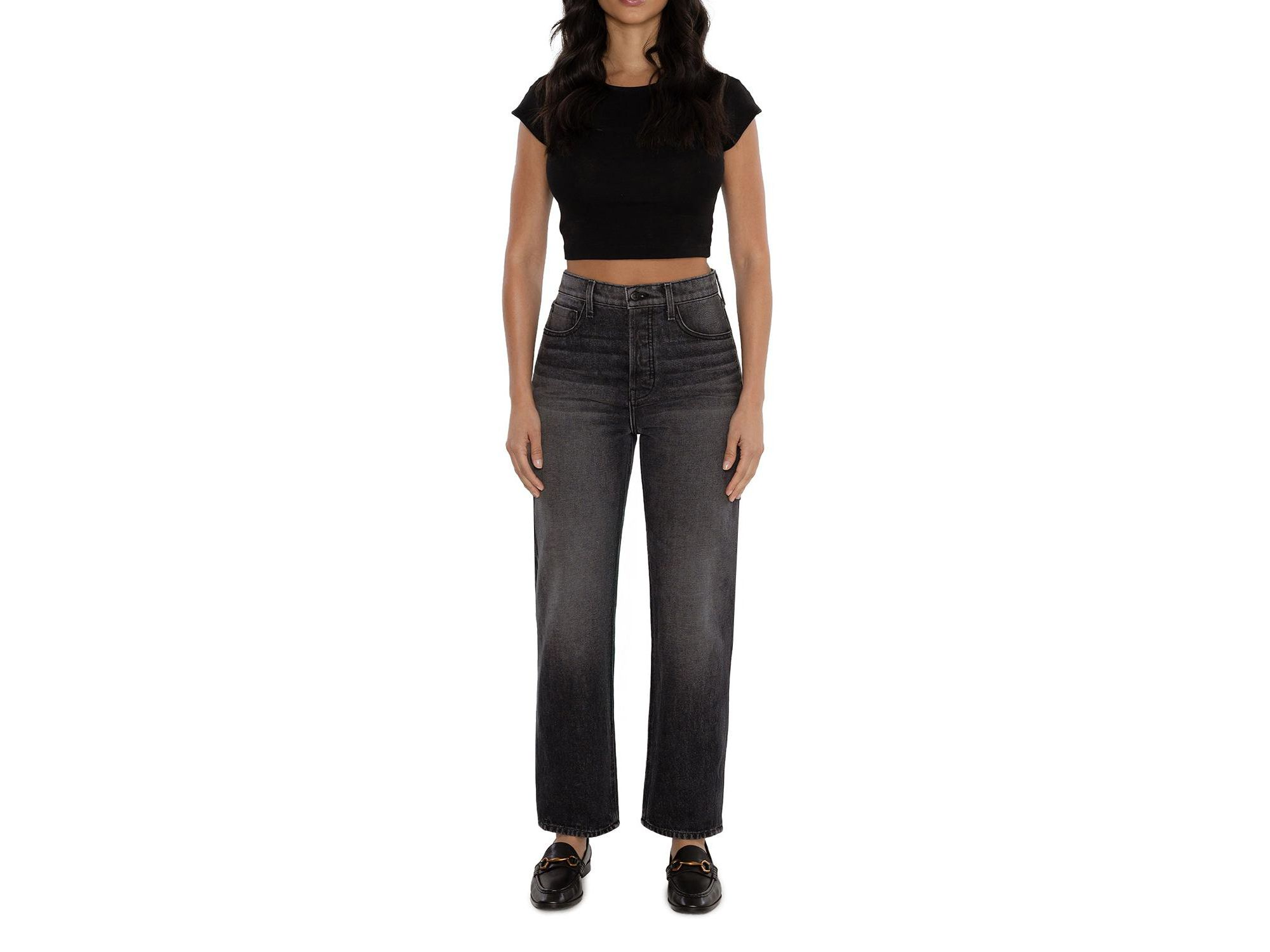 High Rise Tracy Straight Jean in Driftwood — Image 4