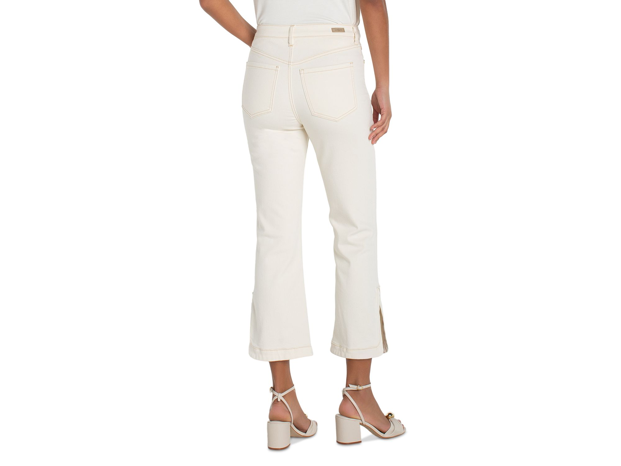 Hannah High Rise Crop Flare Jeans in Desert Dunes — Image 3