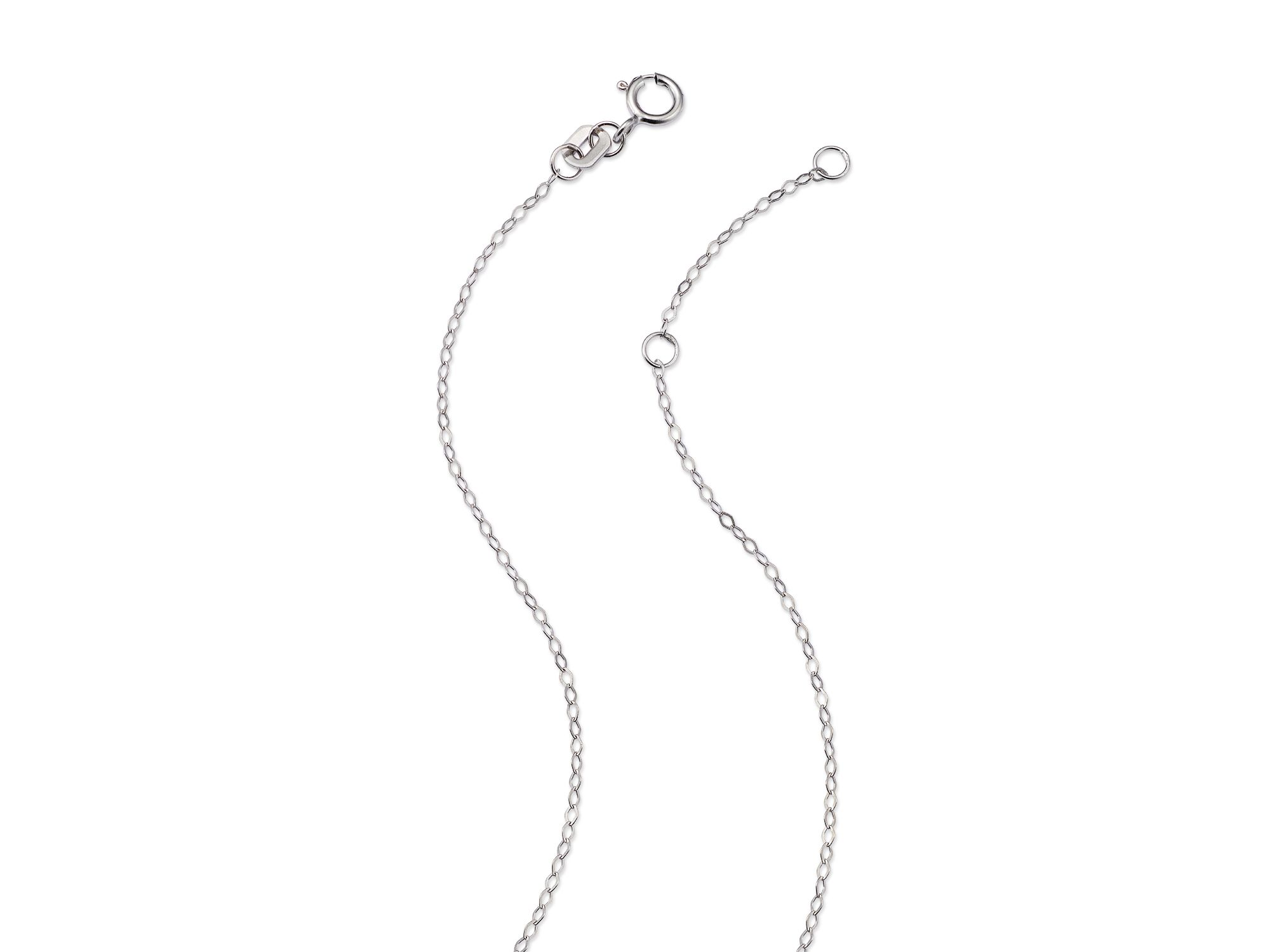 White & Black Diamond Double O Pendant Necklace in 14K White Gold, 0.25 tcw - 150th Anniversary Exclusive — Image 7