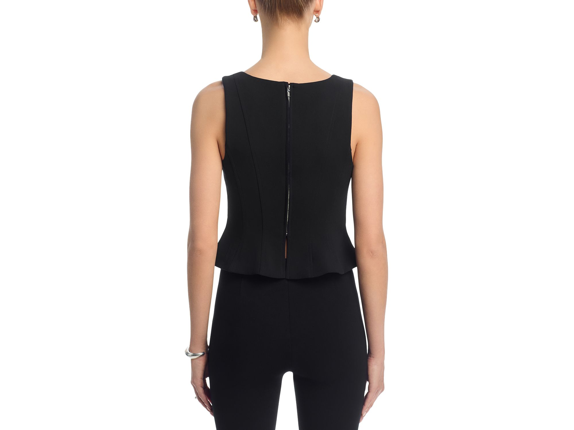Azra Twill Peplum Top — Image 3