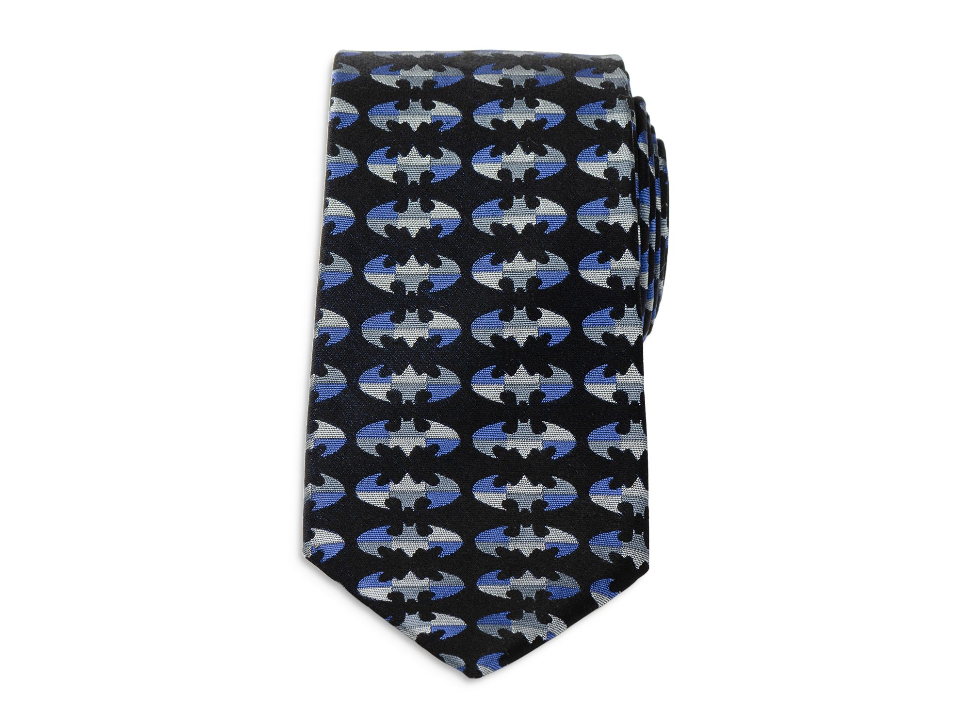 Batman Blue Blocked Silk Tie — Image 4