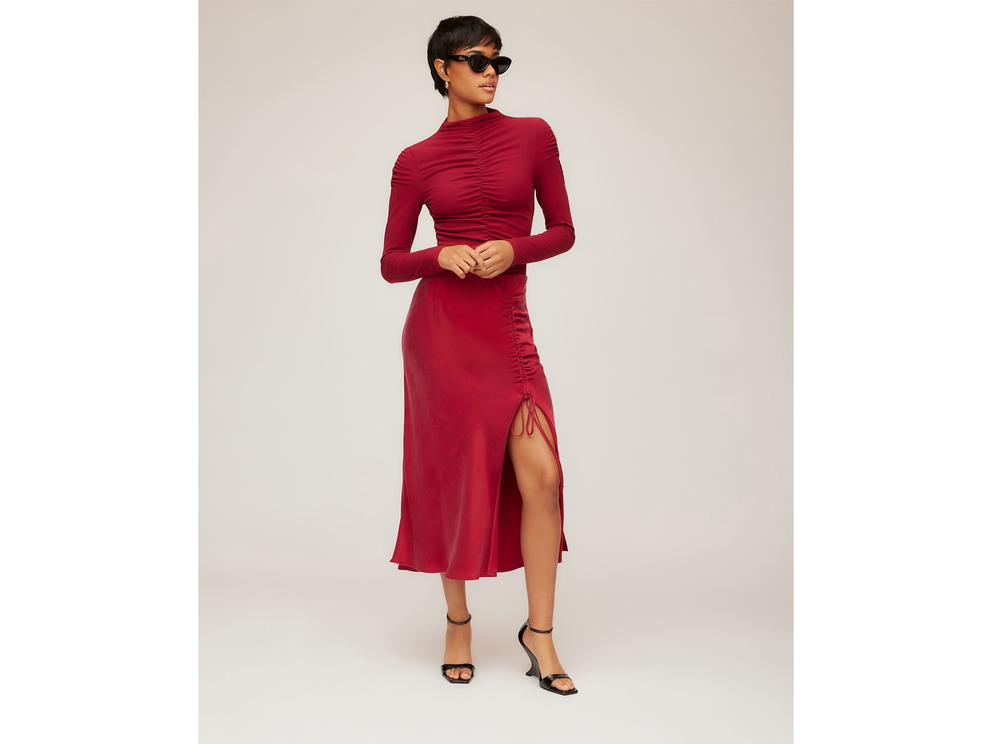Fiona Shirred Midi Skirt — Image 10