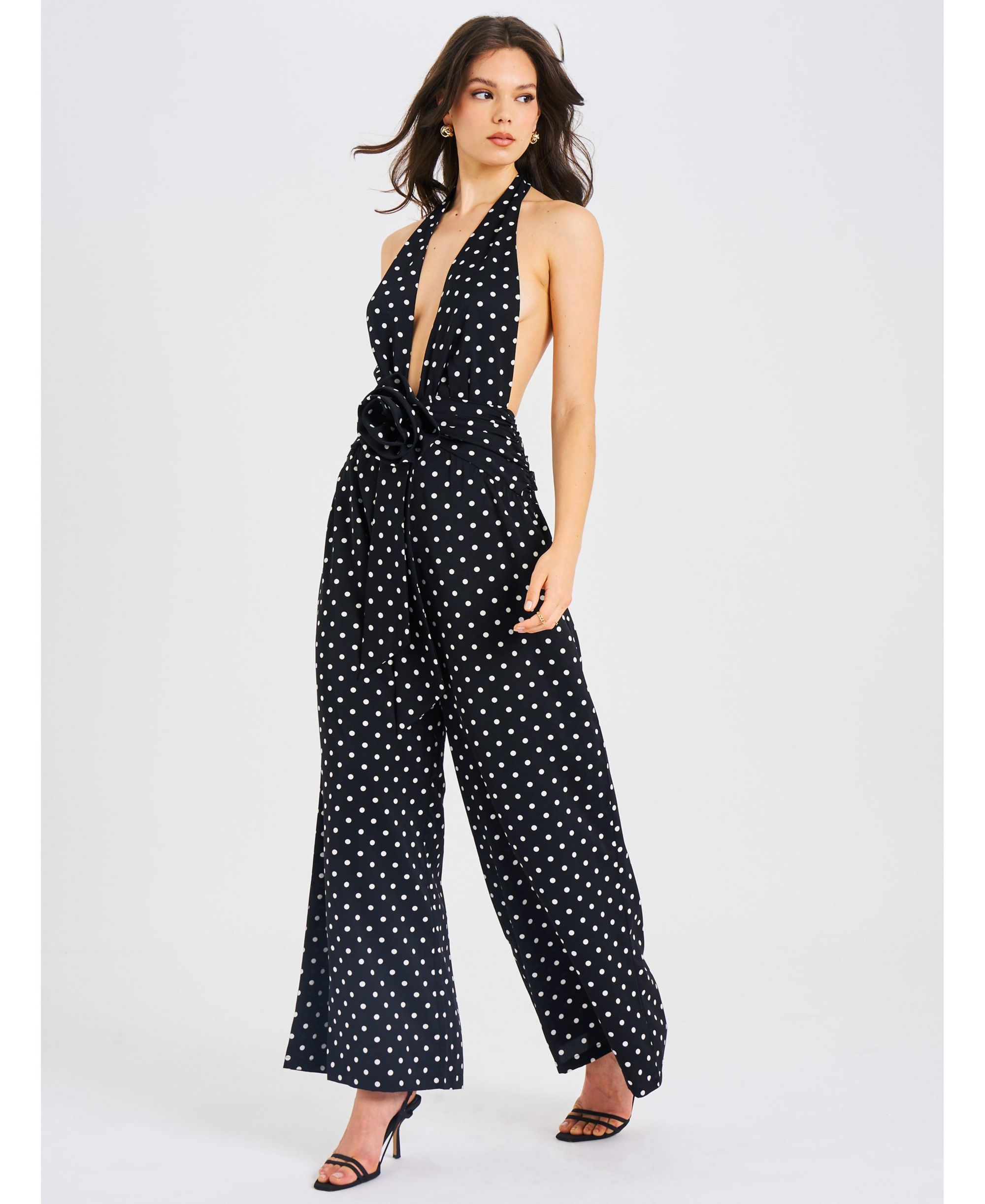 Oriana Polka Dots Halter Jumpsuit — Image 7