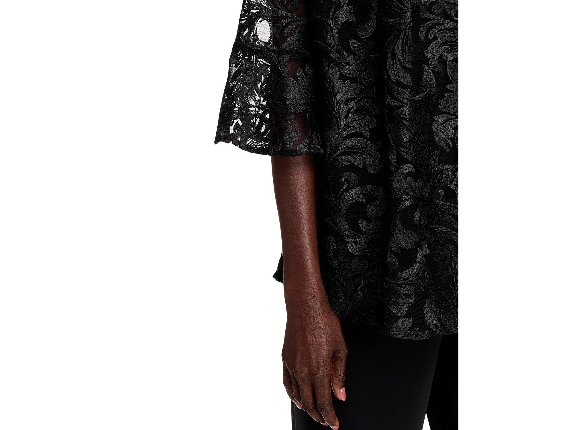 Bella Lace Draped Cardigan — Image 3