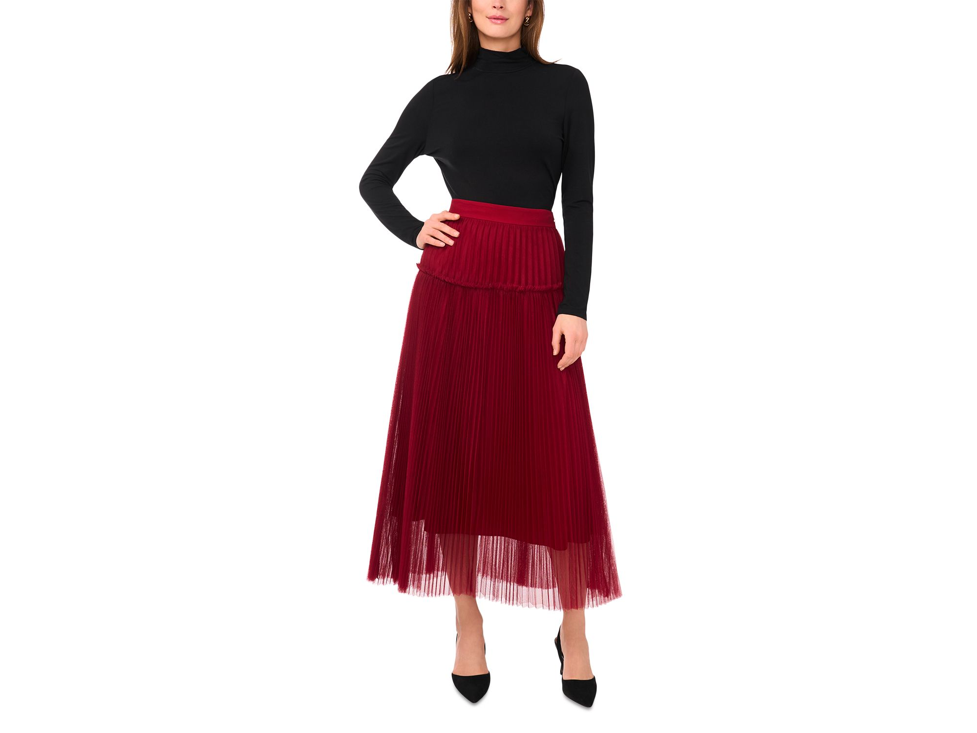 Pleated Midi Skirt — Image 4
