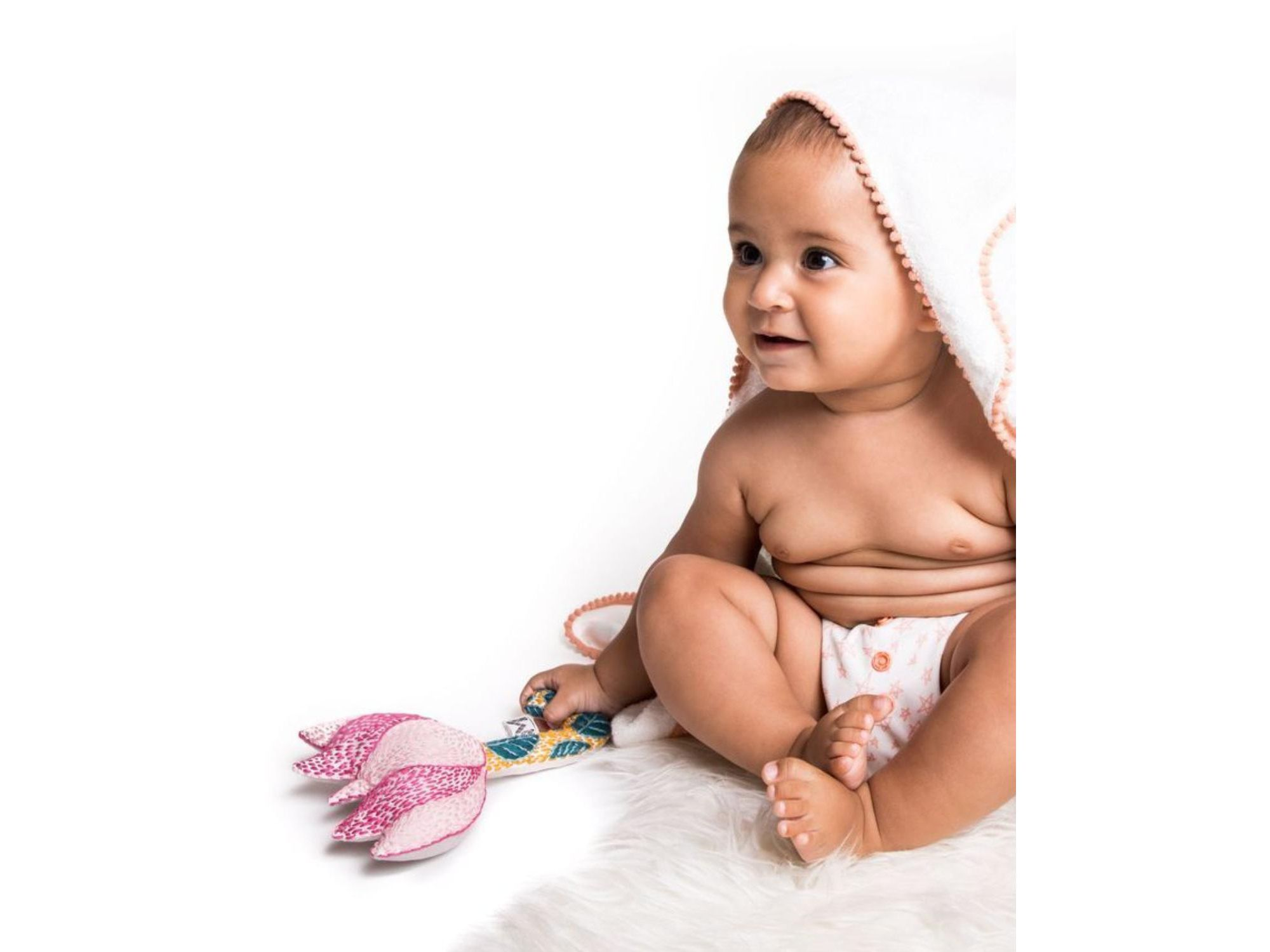 Unisex Handmade Plush Toy Rattle Lakshmi The Lotus - Baby, Little Kid — Image 3