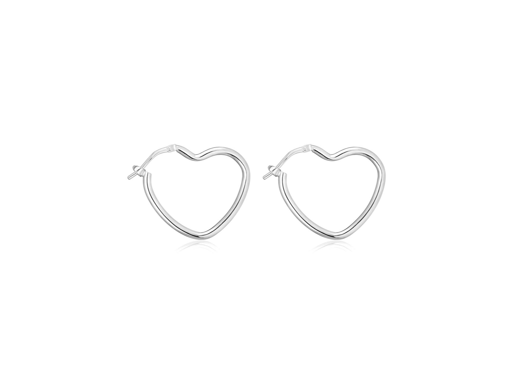 Sterling Sweetheart Hoops — Image 6