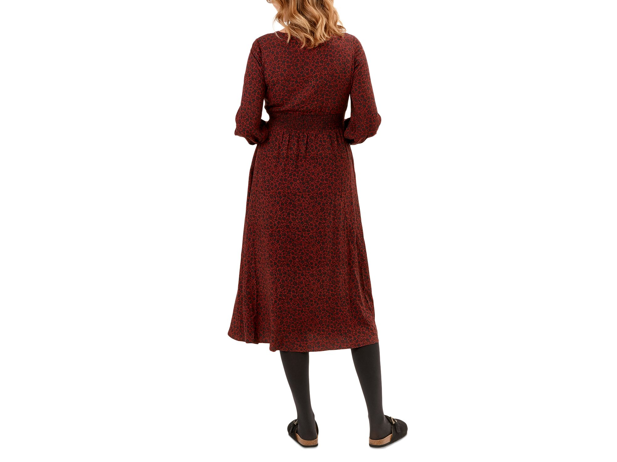 Leila Floral Print Maternity Nursing Dress — Image 3
